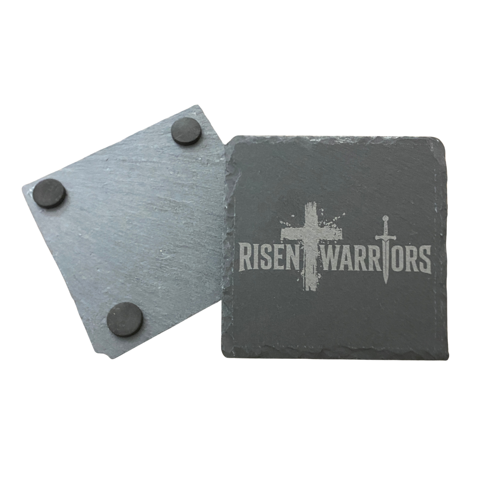 SPEND OVER $100 (on apparel/tumblers), Risen Warriors Stone Coaster Set FREE