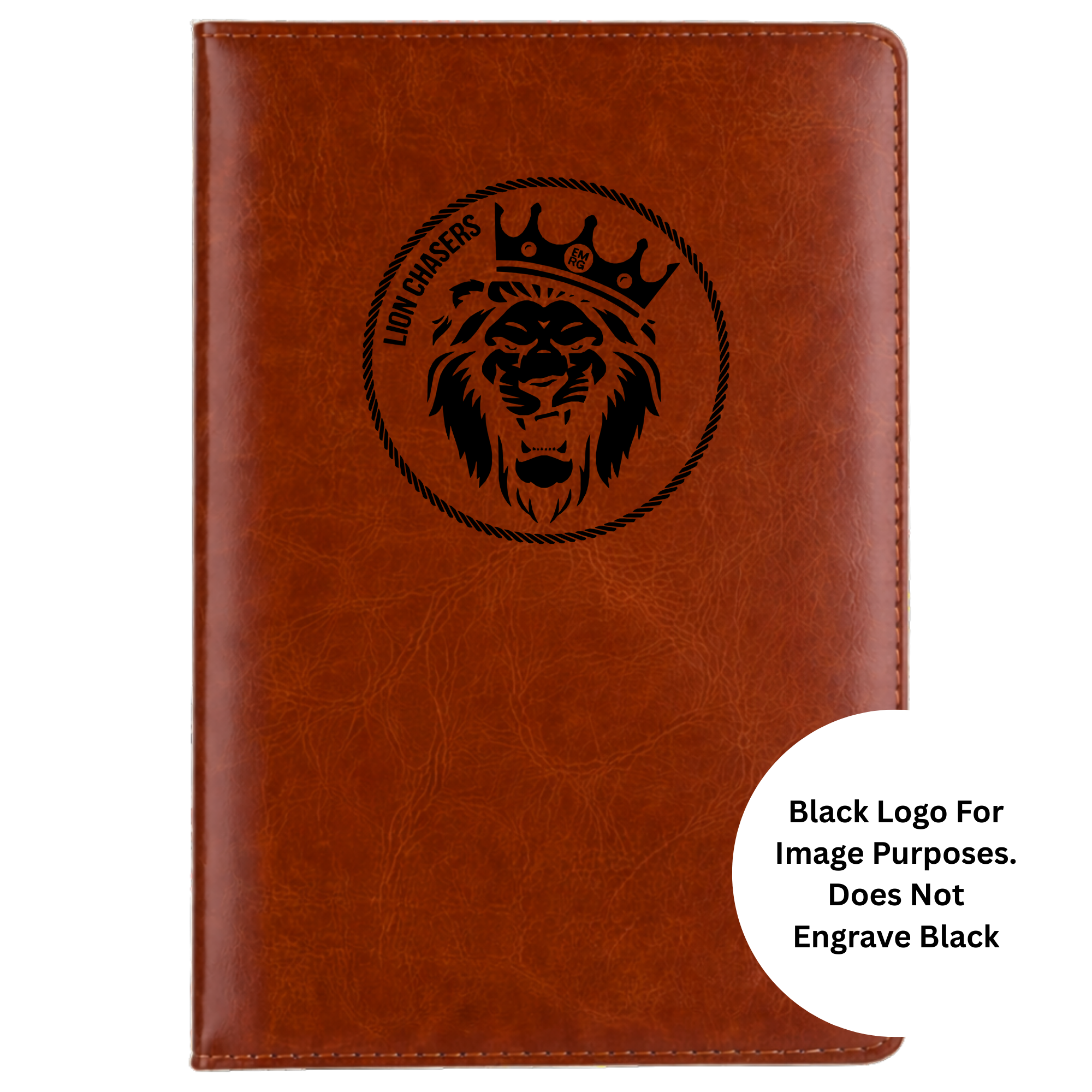 Lion Chasers 5.5x8.3" Hardcover Leather A5 Notebook