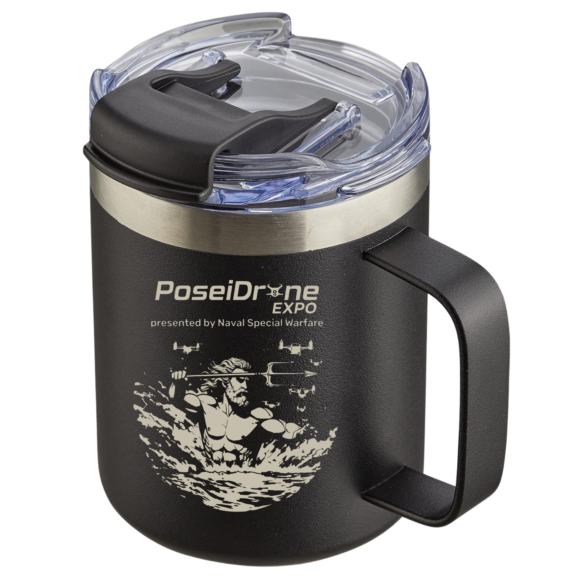 PoseiDrone Expo Engraved Coffee Tumbler
