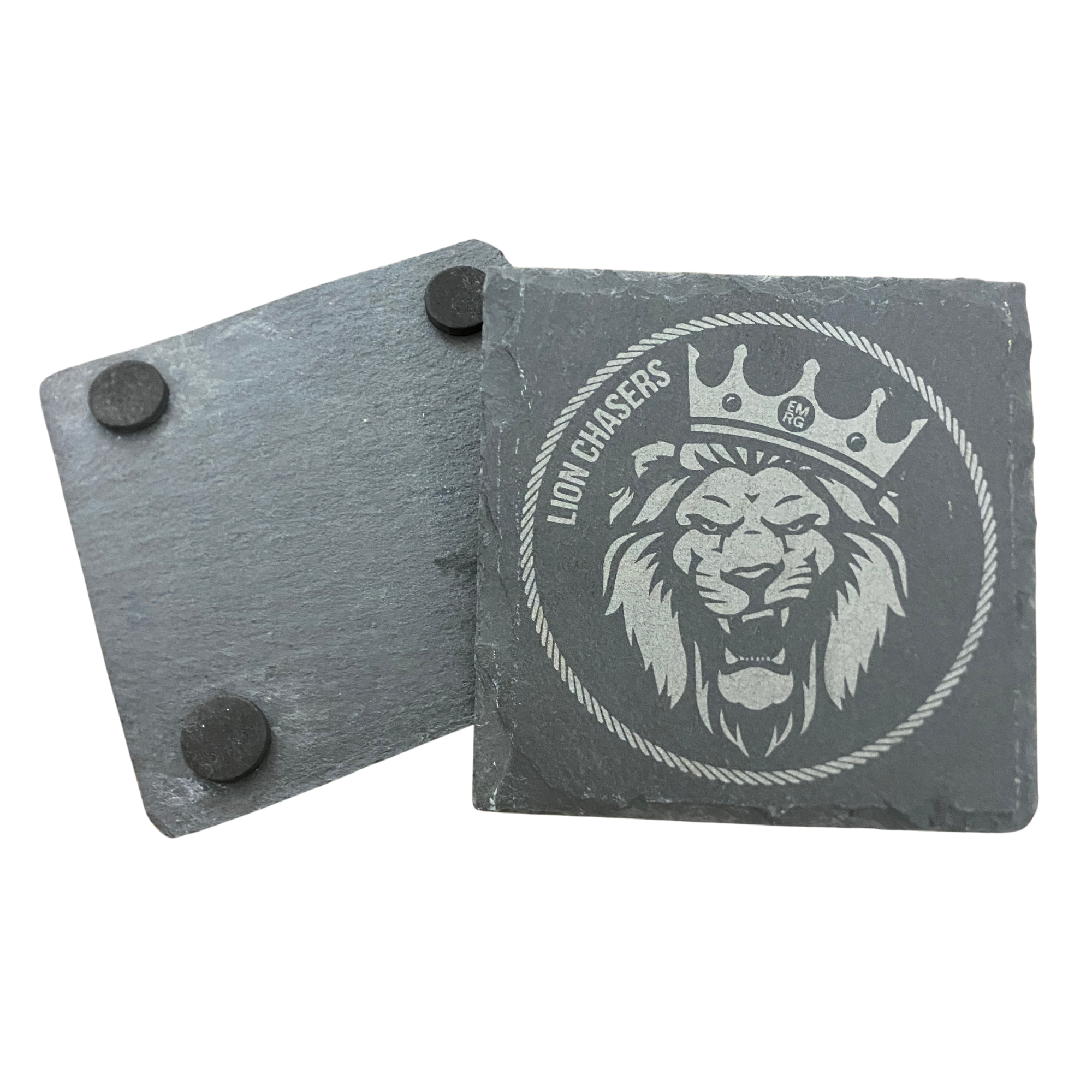 ADDITIONAL Lion Chasers Stone Coaster Set of 2
