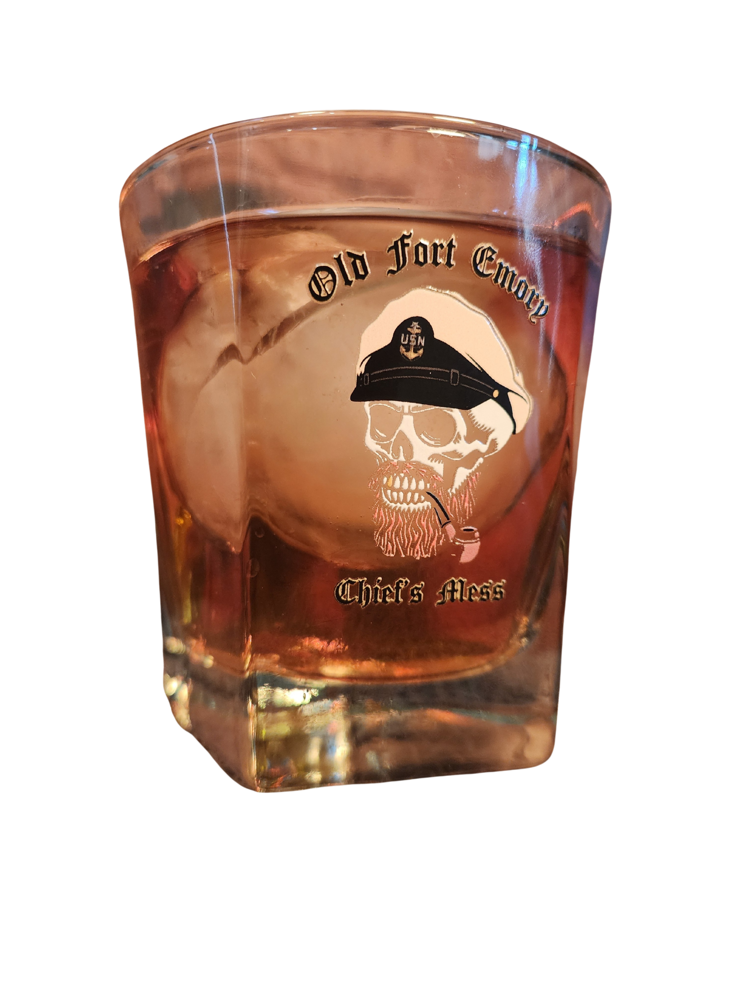 Old Fort Emory CPO Pipe Whiskey Glass