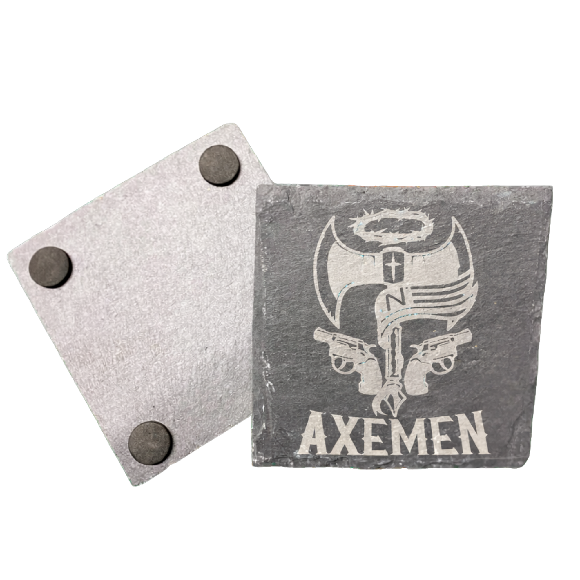 SPEND OVER $100 (on apparel/tumblers), Axemen Stone Coaster Set FREE