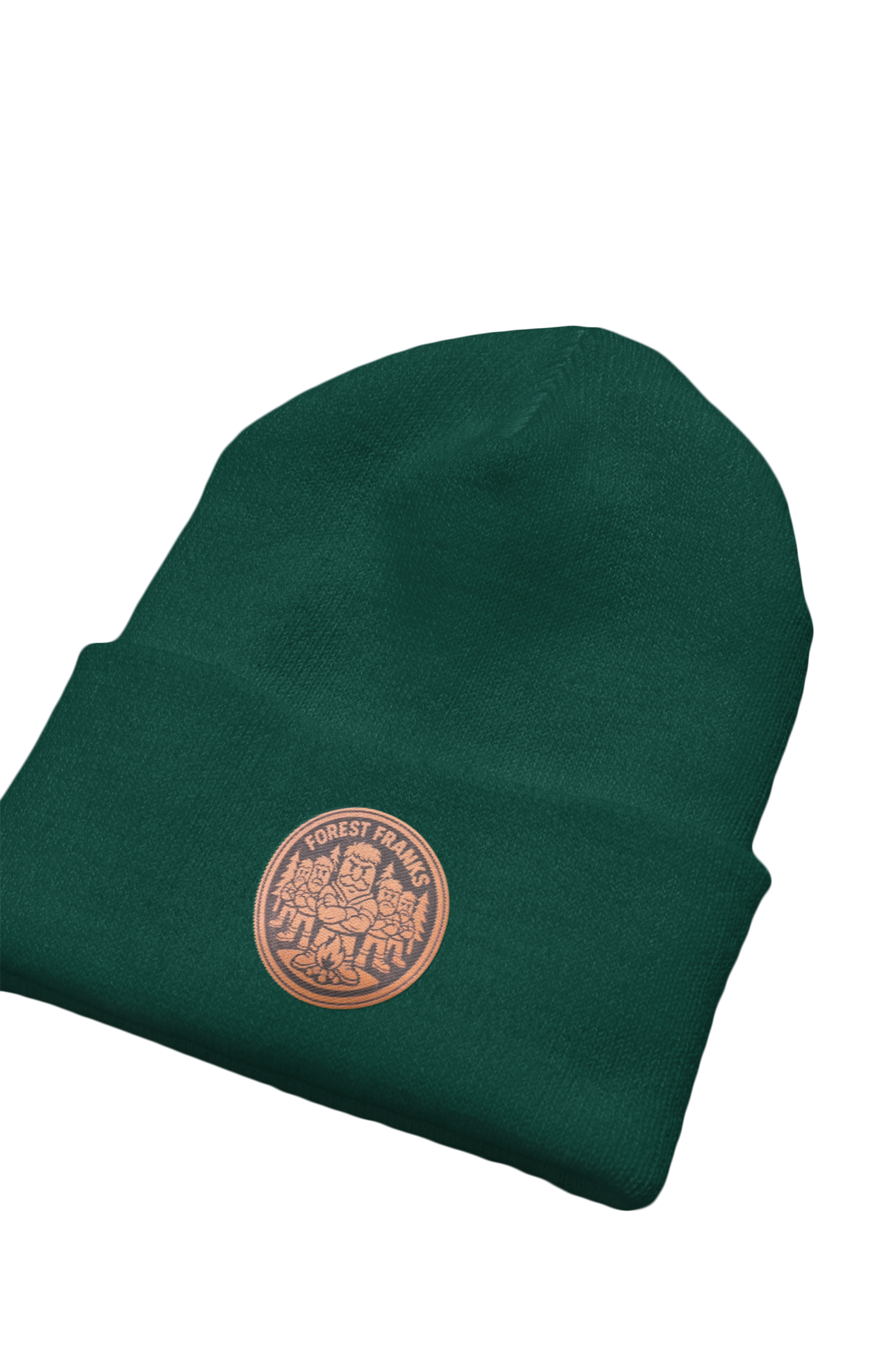 Forest Franks Leather Patch Beanie