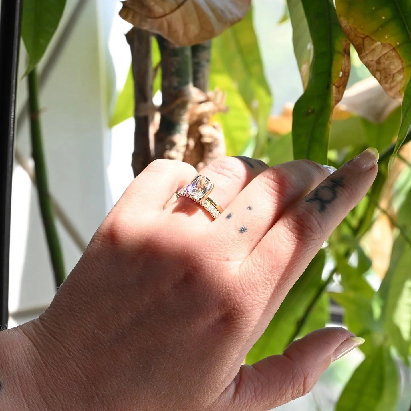 Our final sneak peeeeeeek! We&rsquo;re adding a 1.82ct lab grown diamond Edie Ring to the line up this spring. The diamond is a unique antique inspired cushion shaped rose cut! We love the stackability of the Edie and those simple clean lines. The Ed