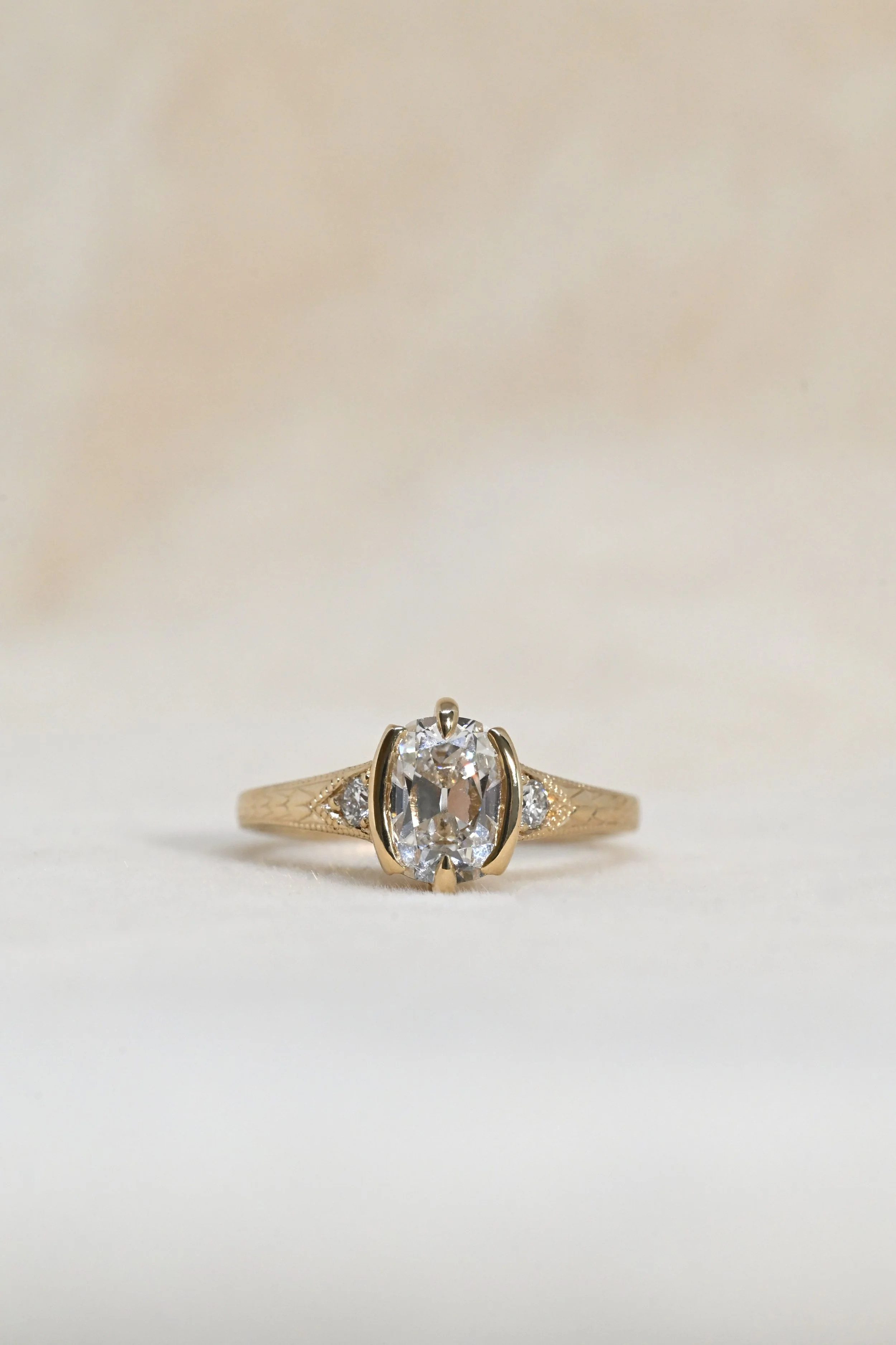 LYDIA RING 1.67ct Lab Grown Antique Cushion Cut Diamond