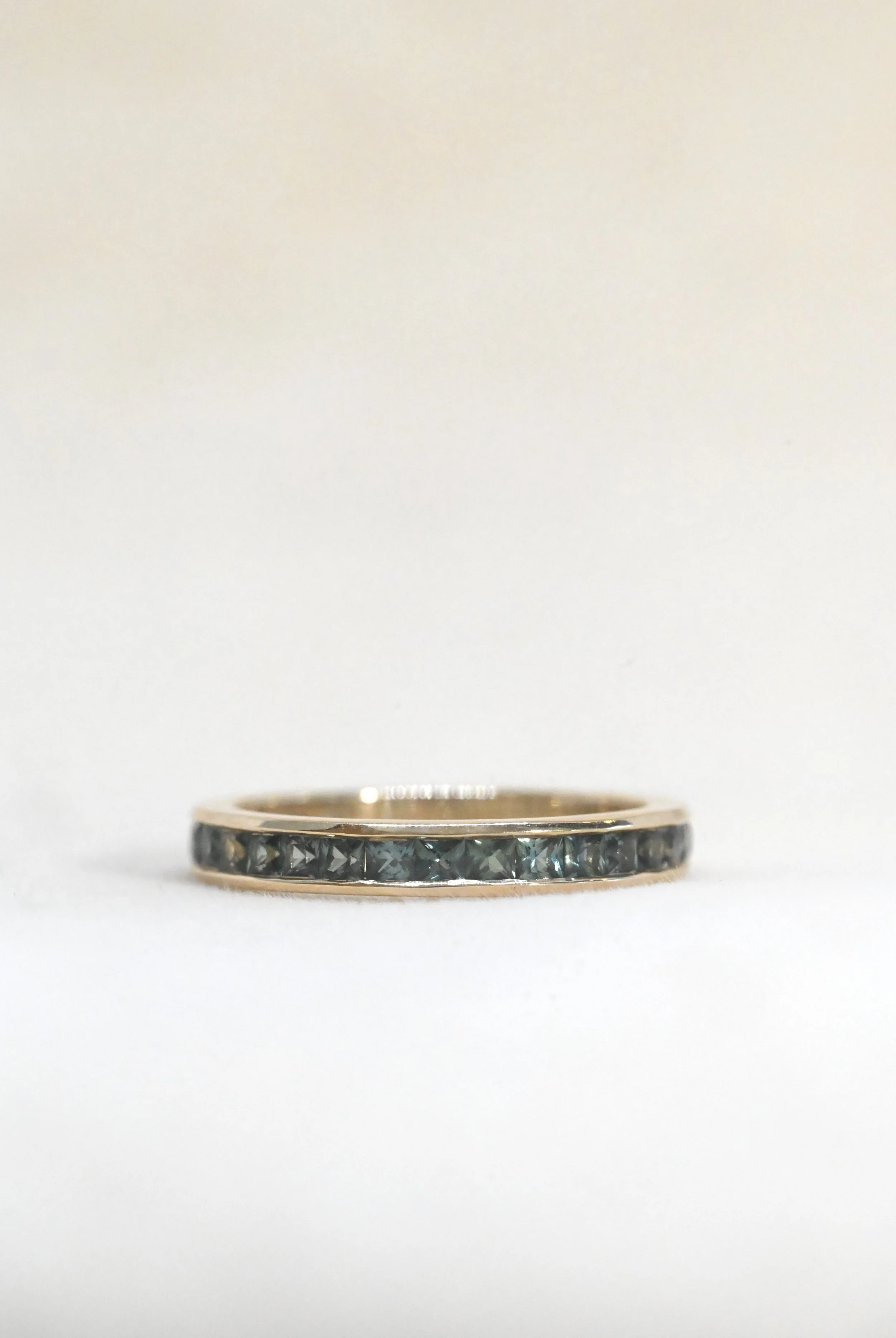 Princess cut channel band Australian Sapphires