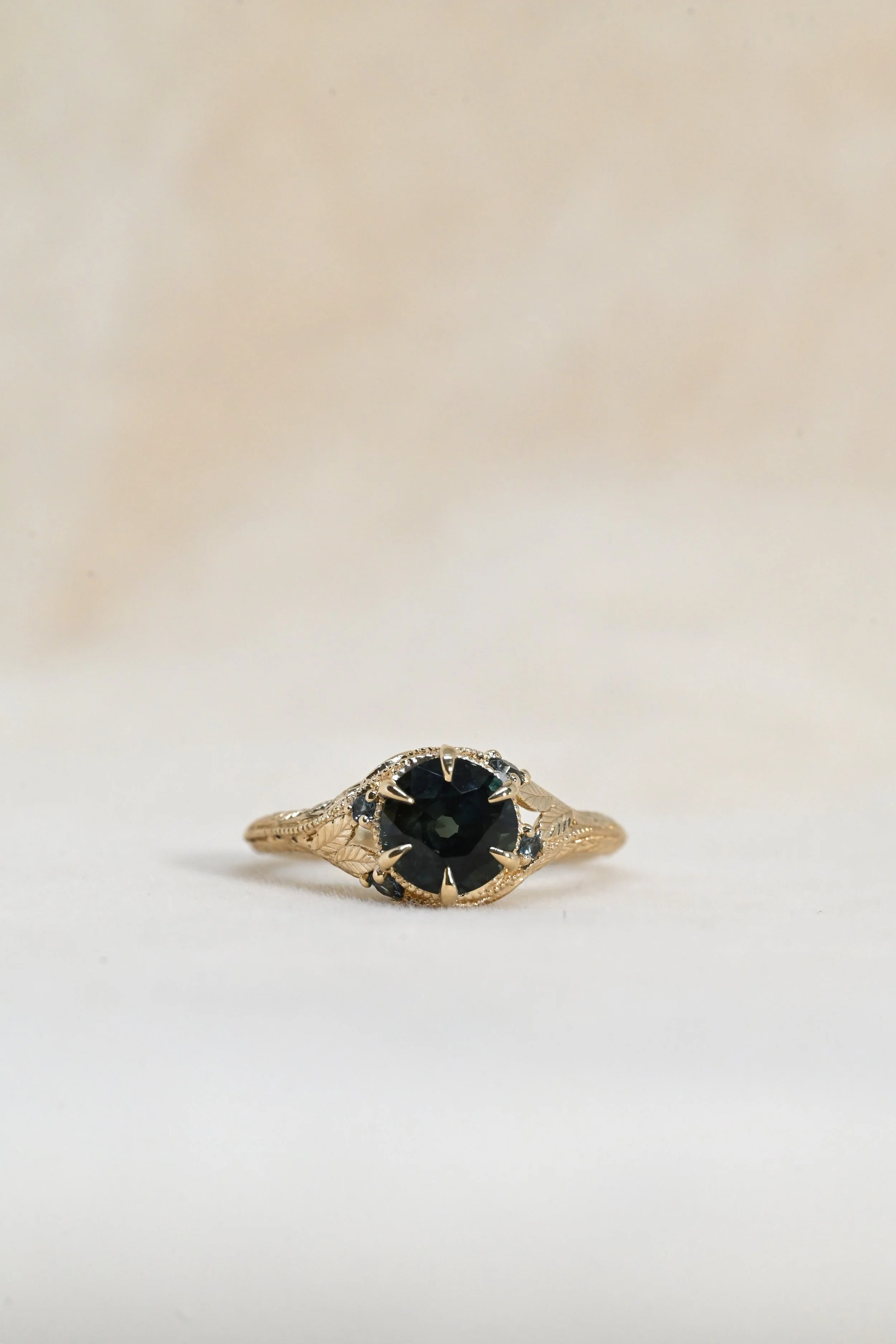 AVA RING 1.76ct Australian Teal Brilliant Cut Sapphire