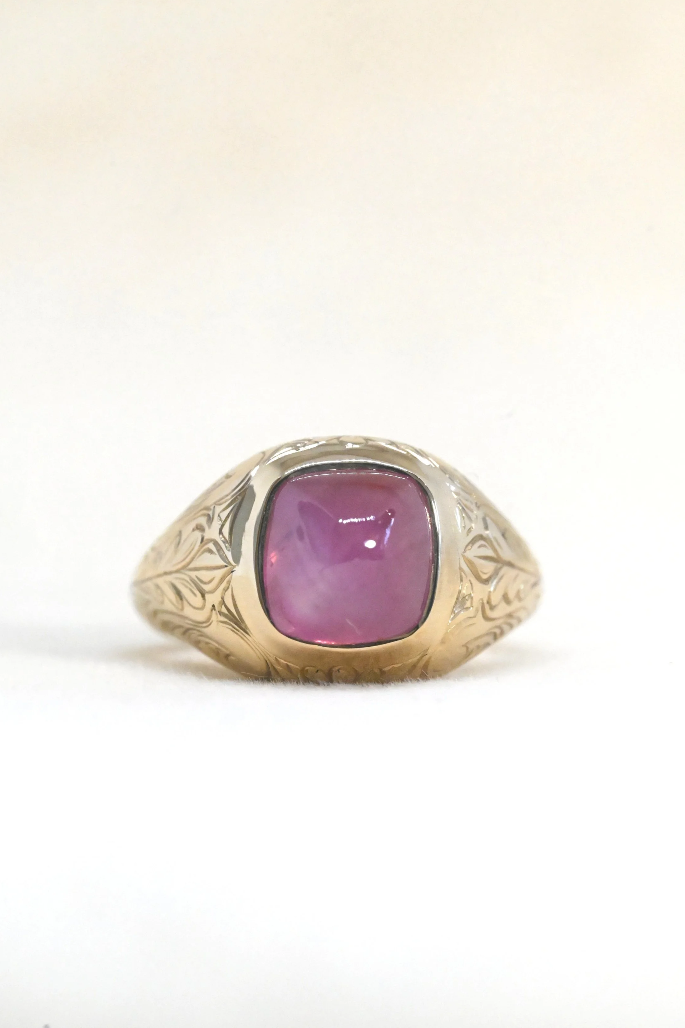 Gum Drop Ring 5.95 ct unheated sapphire