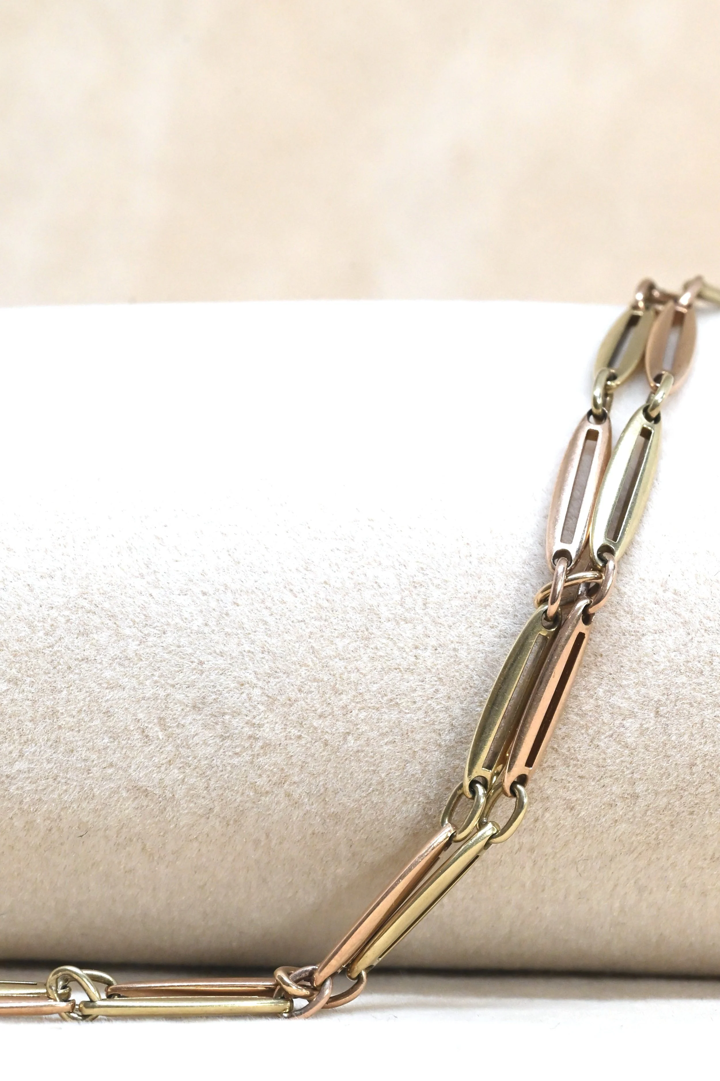 Antique Two tone chain link bracelet