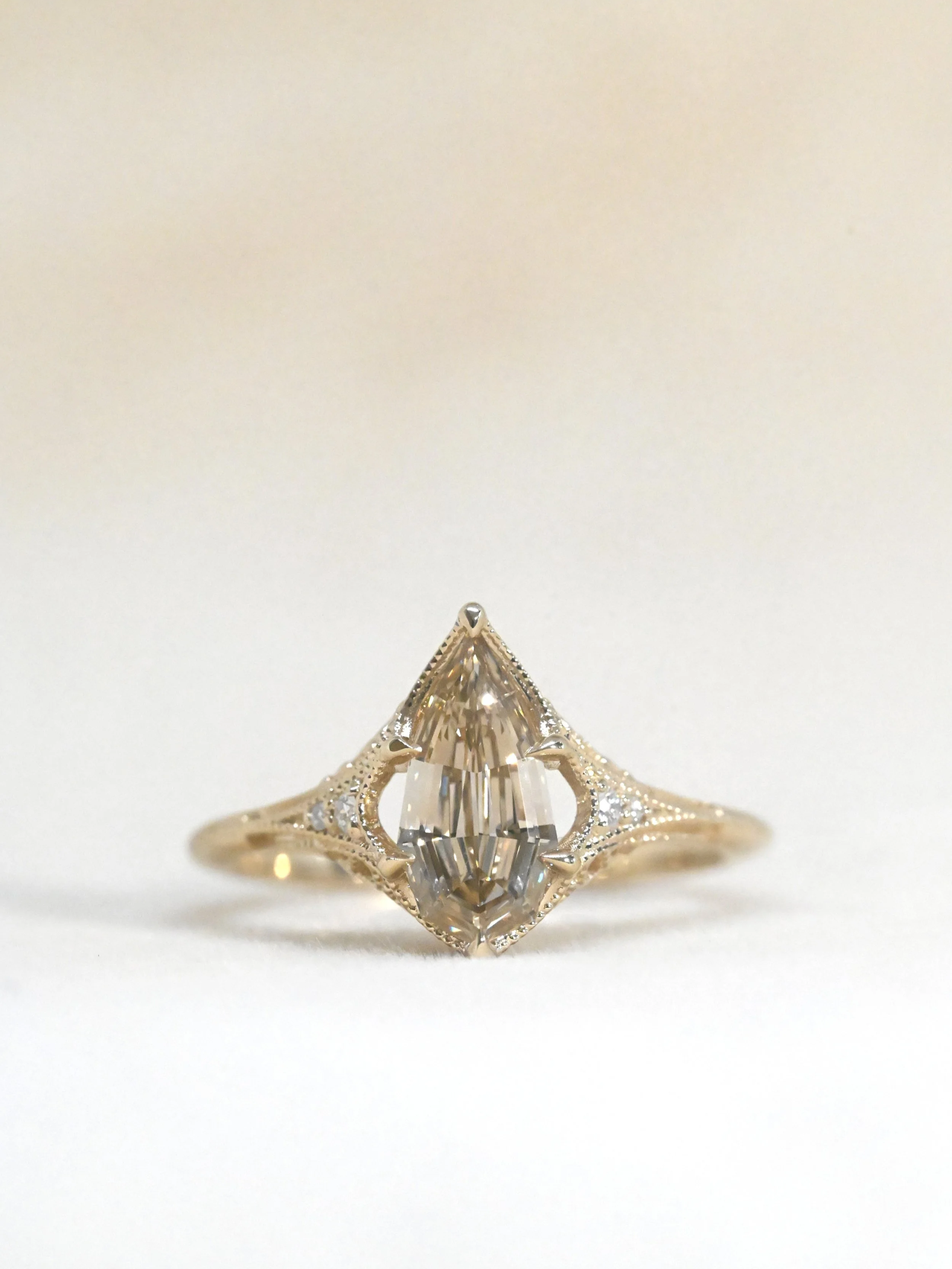 SABRINA RING 1.20ct Champagne Geo Pear Cut Diamond