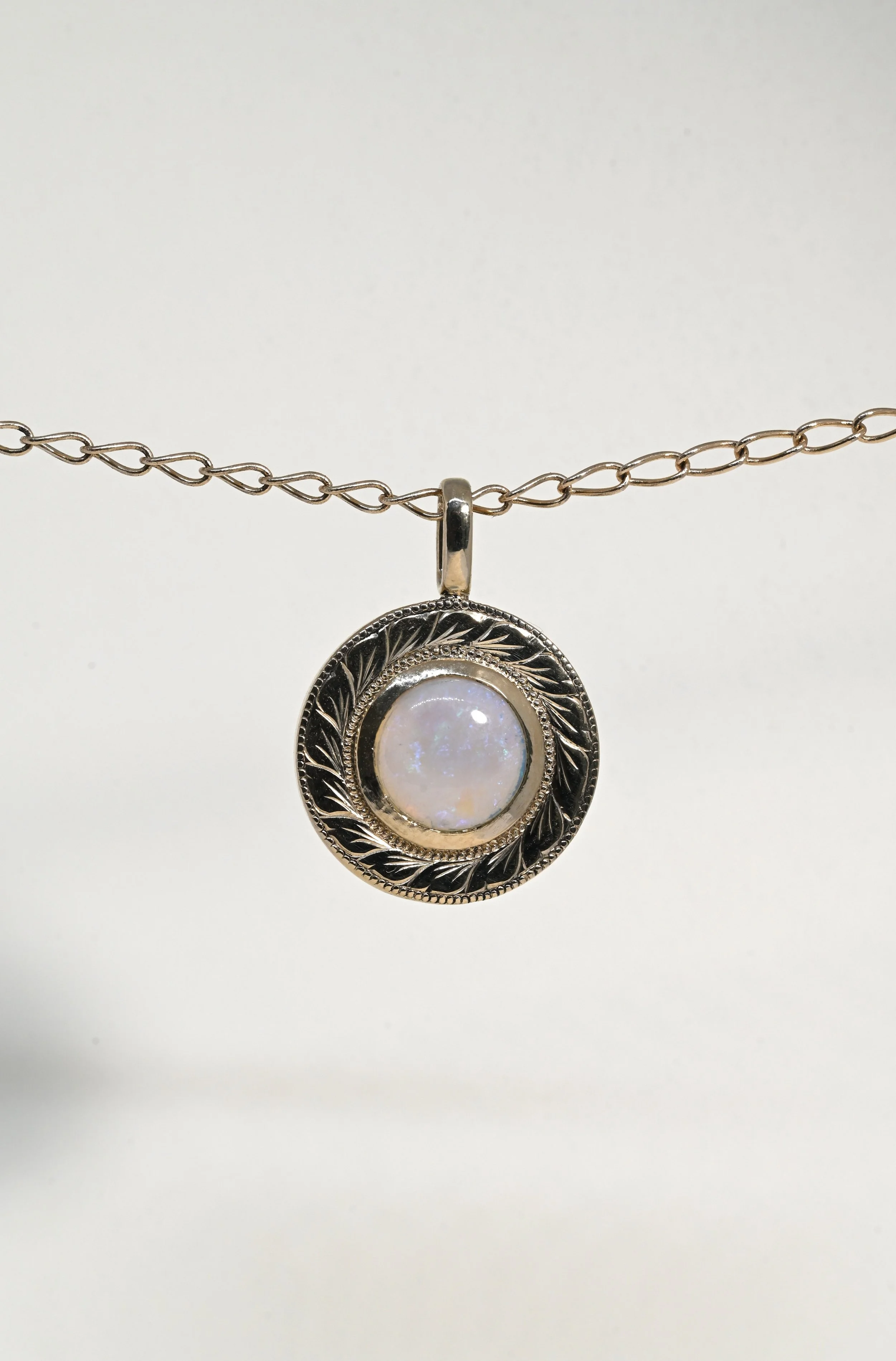 SPIRAL PENDANT | LEAF 1.20ct Lightning Ridge Australian Opal