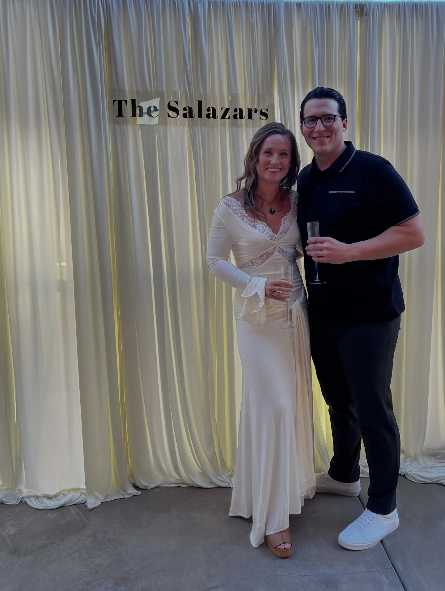 A dreamy moment for The Salazars 🤍✨ Custom draping + signage for a night to remember in Scottsdale, AZ.

#ScottsdaleAZ #ArizonaEvents #ScottsdaleEvents #AZWeddings #weddingbackdrop