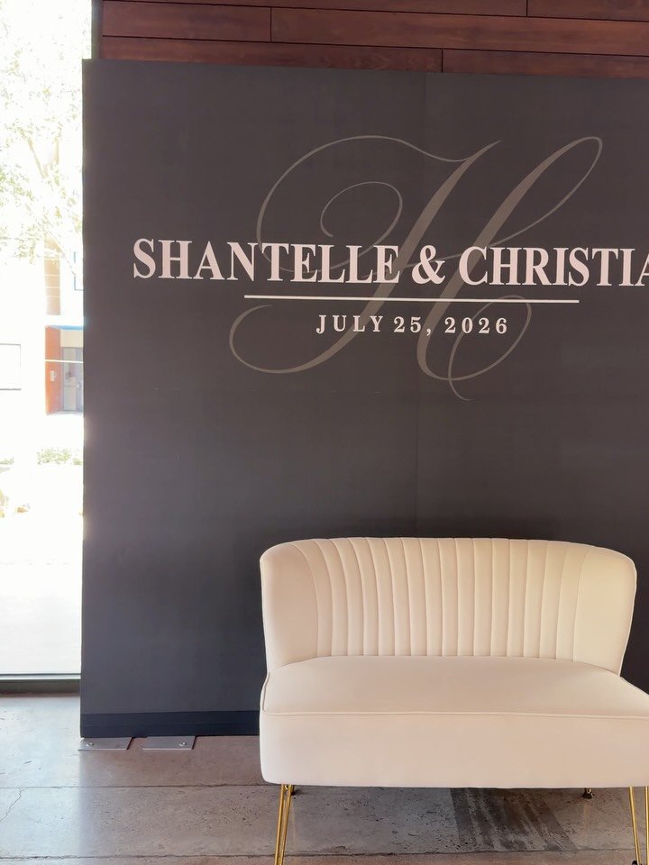 A moment made just for them. 🤍

A custom monogram backdrop designed for Shantelle &amp; Christian, creating an elegant and timeless setting for celebrating their love. Sometimes the simplest details make the biggest statement.

Custom backdrops are 