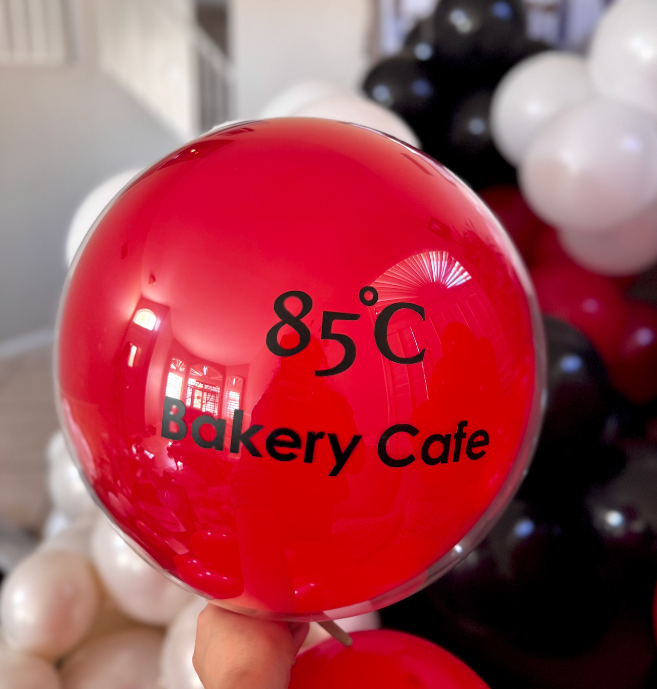 Custom logo decal created for gramnd opening of 85c bakery cafe