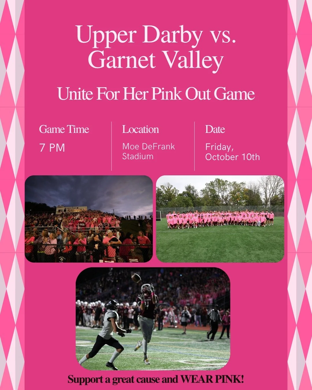 Unite for Her PINK OUT GAME this Friday! @gv_sufh @unite4her