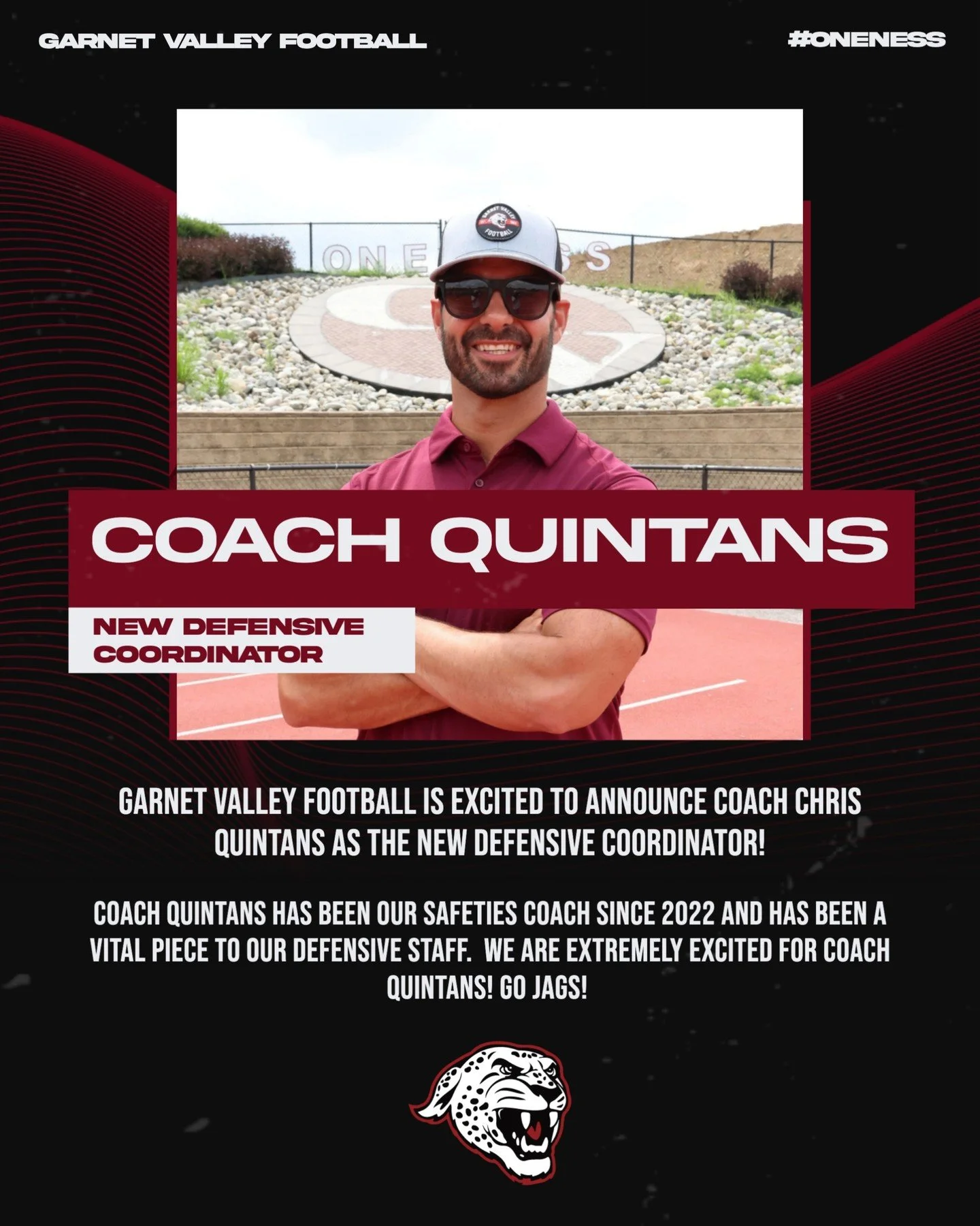 GV Football is excited to announce Coach Chris Quintans as the new Defensive Coordinator! Coach Quintans has been on the defensive staff since 2022 as our Safeties Coach and has been a vital member of our staff! Congratulations Coach Q, we are excite