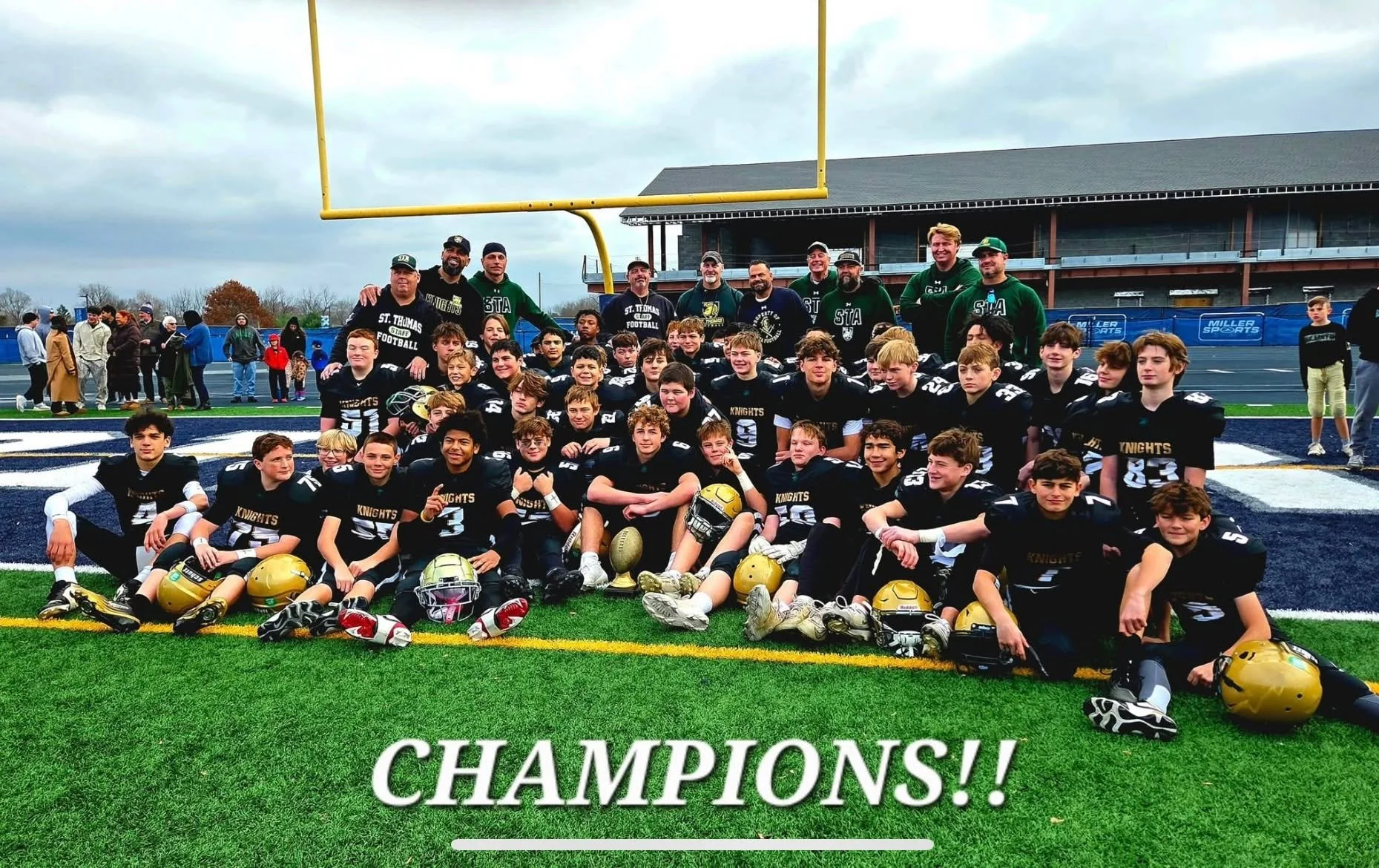 Congratulations to our 7th and 8th-grade St. Thomas Football Team for winning the CYO Championship this past weekend at Malvern! A big congrats to Coach Joe Guinan for all his hard work and dedication to making better young men and football players!