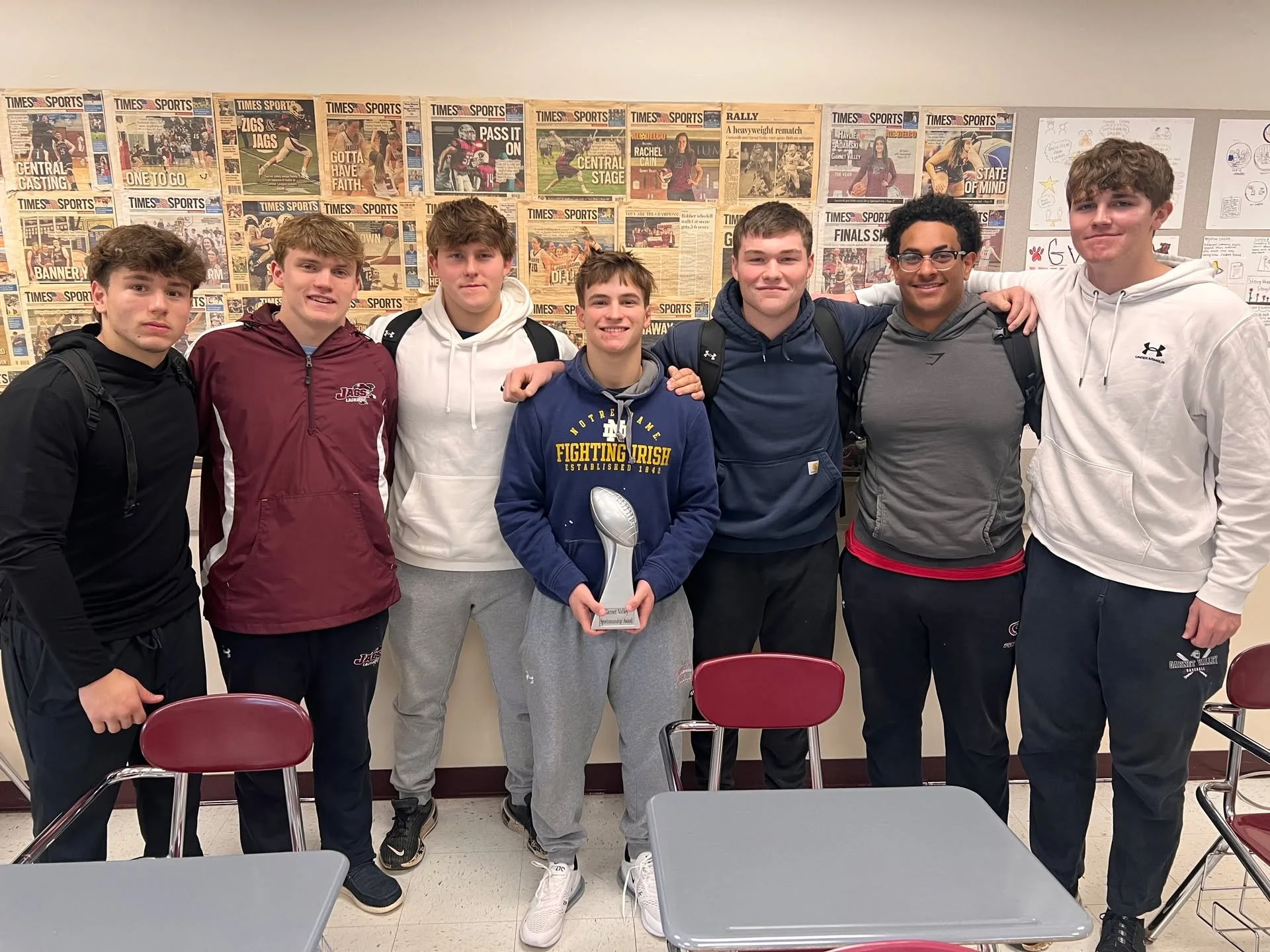 The 2025 GV Football Team was selected by the Suburban Philadelphia Football Officials Association for the Sportsmanship Award! This is a great honor, and we appreciate the recognition from our officials! 
In addition, the Jags were selected by the C