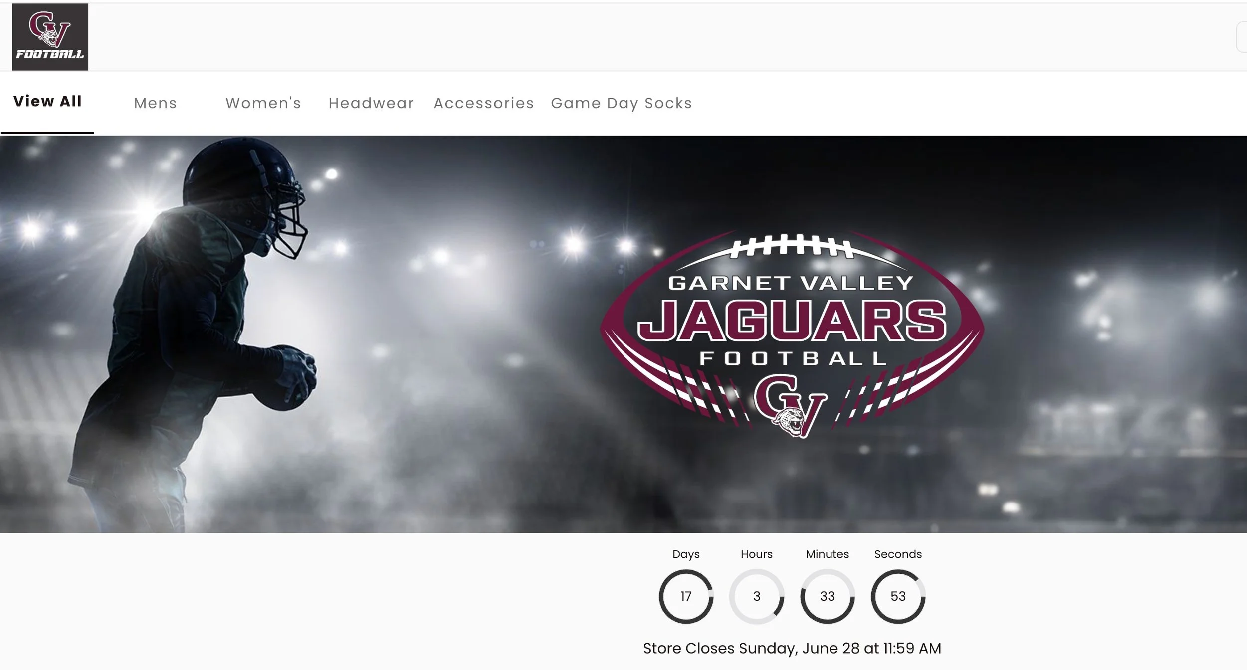 The Garnet Valley Football Store is now available! Check out all the awesome gear for this coming year! The store closes June 28th! https://totalteam.chipply.com/GVFootball2026/?action=viewall