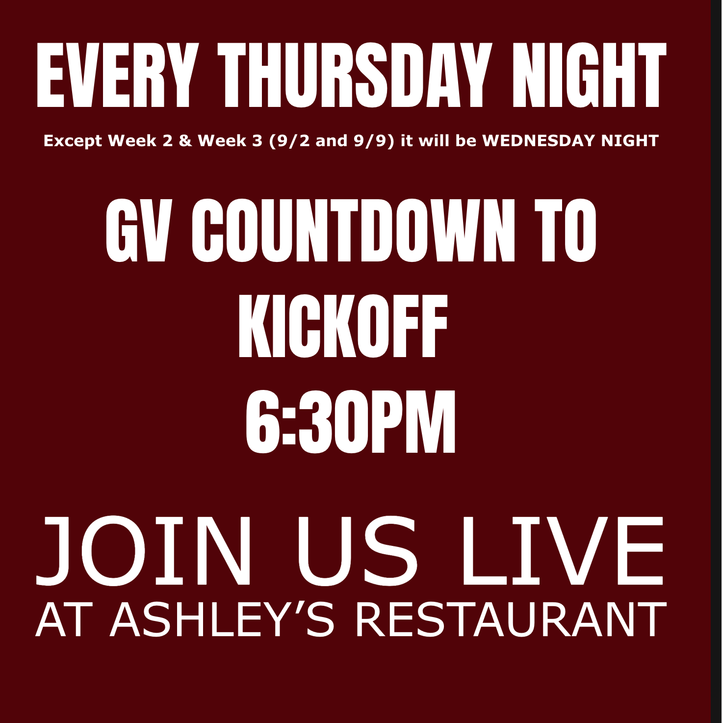 Ashley's LIVE Pregame Show 