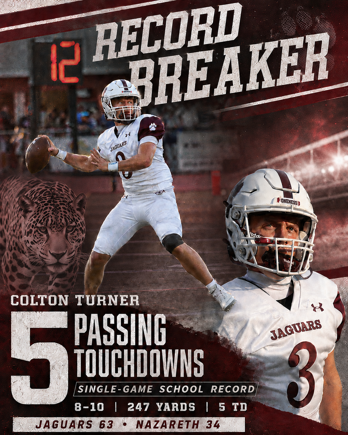 Colton Turner Makes Garnet Valley Football History