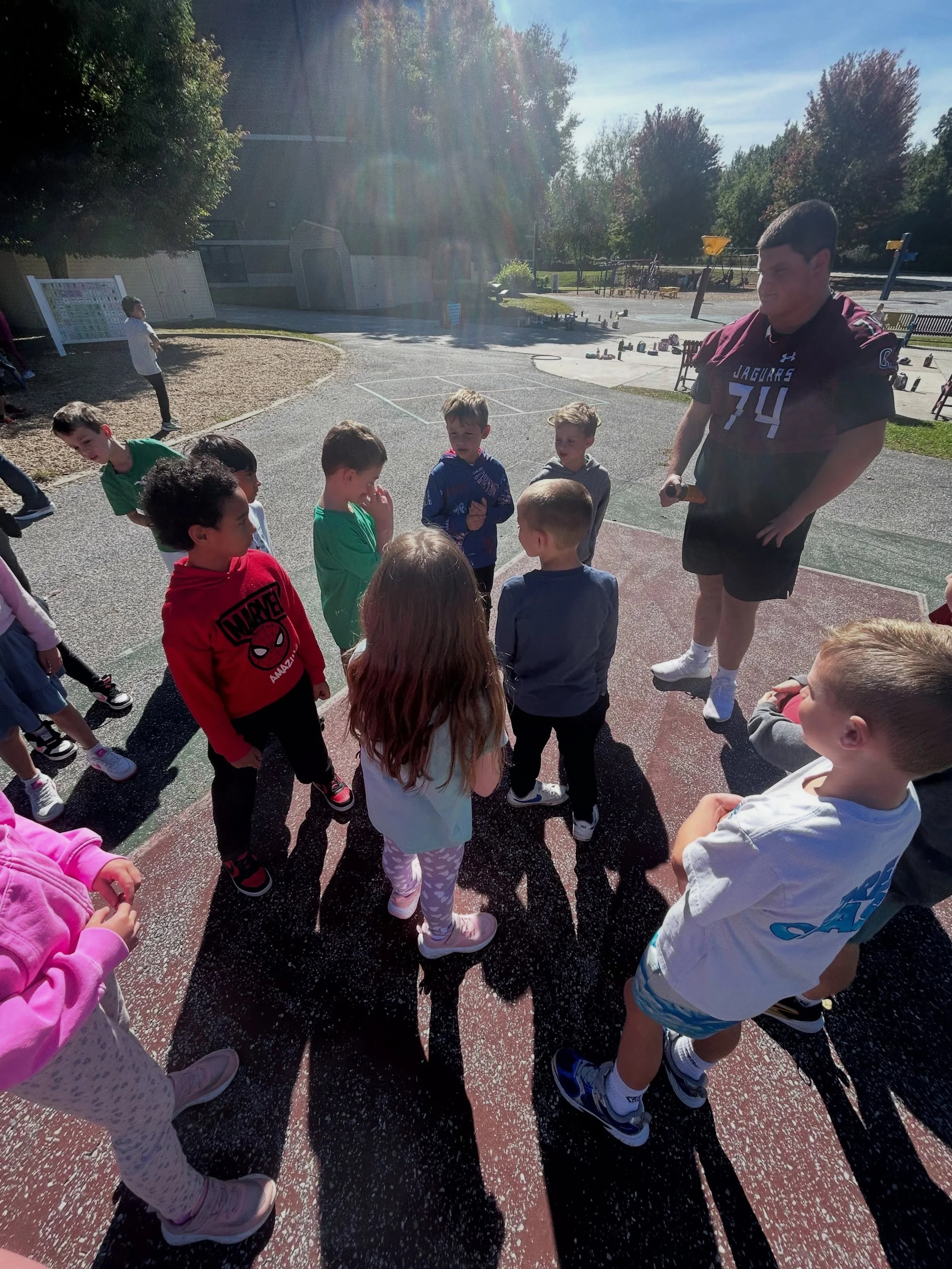Garnet Valley Football Recess Buddies is up and running for 2026! We love seeing our players interact with our elementary school kids! Thank you Coach Perlsweig for keeping this tradition going!