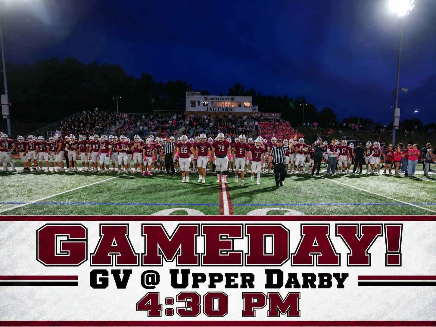 It is GAMEDAY!! The Jags will head over to Upper Darby for a 4:30 PM start time! We hope to see you there! GO JAGS!
Tickets: $5.00 Cash at Upper Darby
Broadcast Link in Bio!