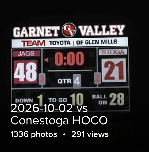 Garnet Valley vs Conestoga HOCO 10/2/26