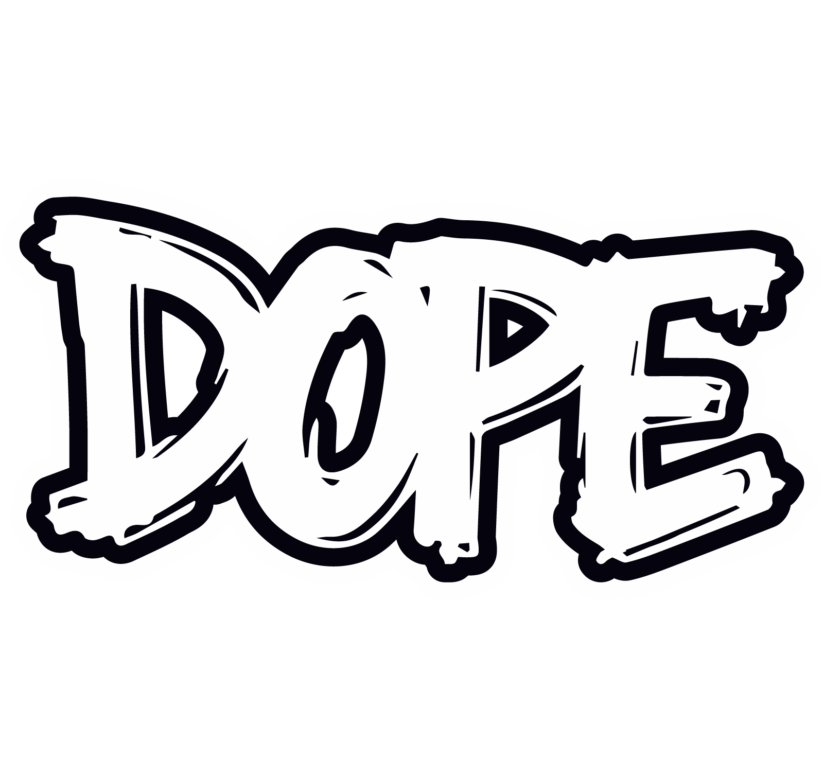 Graffiti-style text that says 'DAB' in bold black and white with outline and shading.