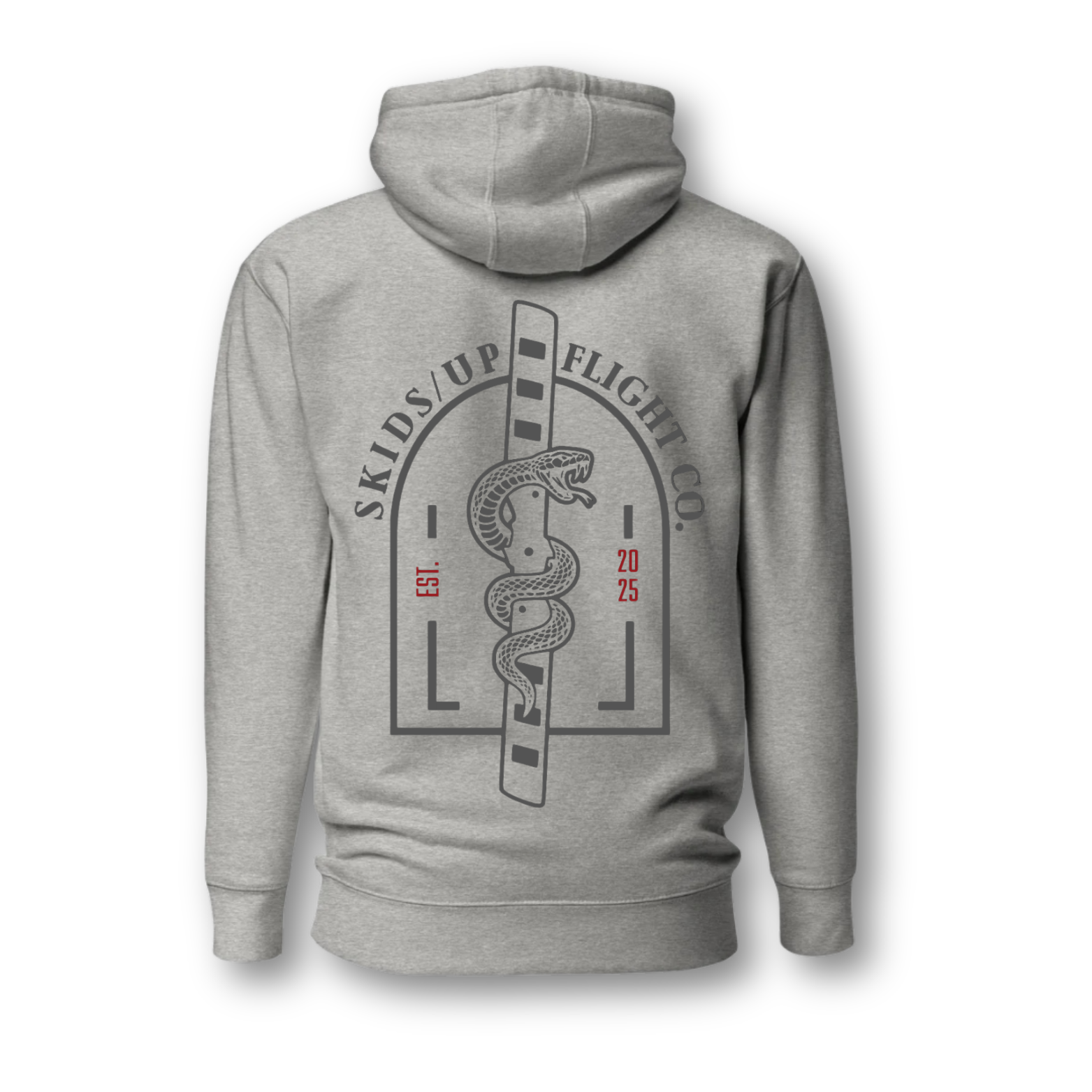 SNAKE & ROTOR GREY HOODIE-BACK.png