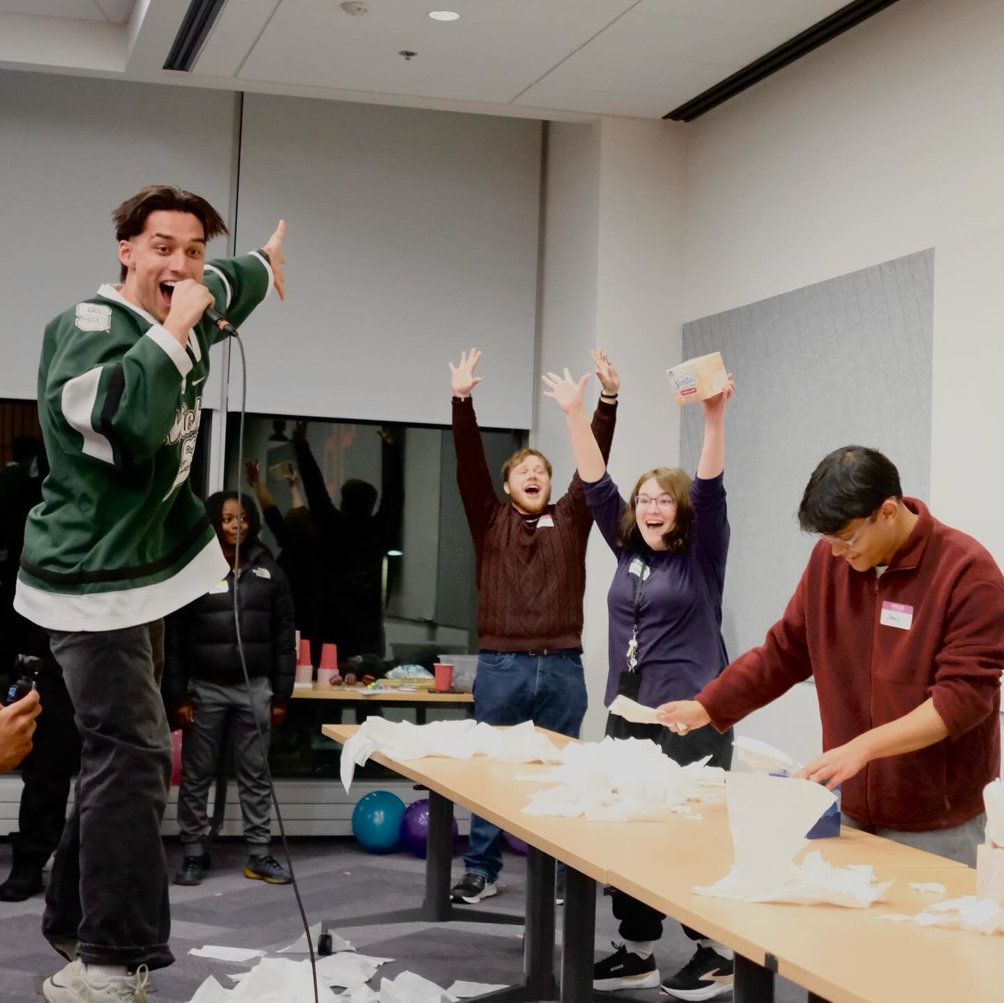 Spring welcome night was a blast with you all this past week 🥳🥳 excited for many more events this semester! 
Peep our merch in the last slide👀click the link in our bio to get one! 

#msu #michiganstate #spartans #gogreen #classof2030