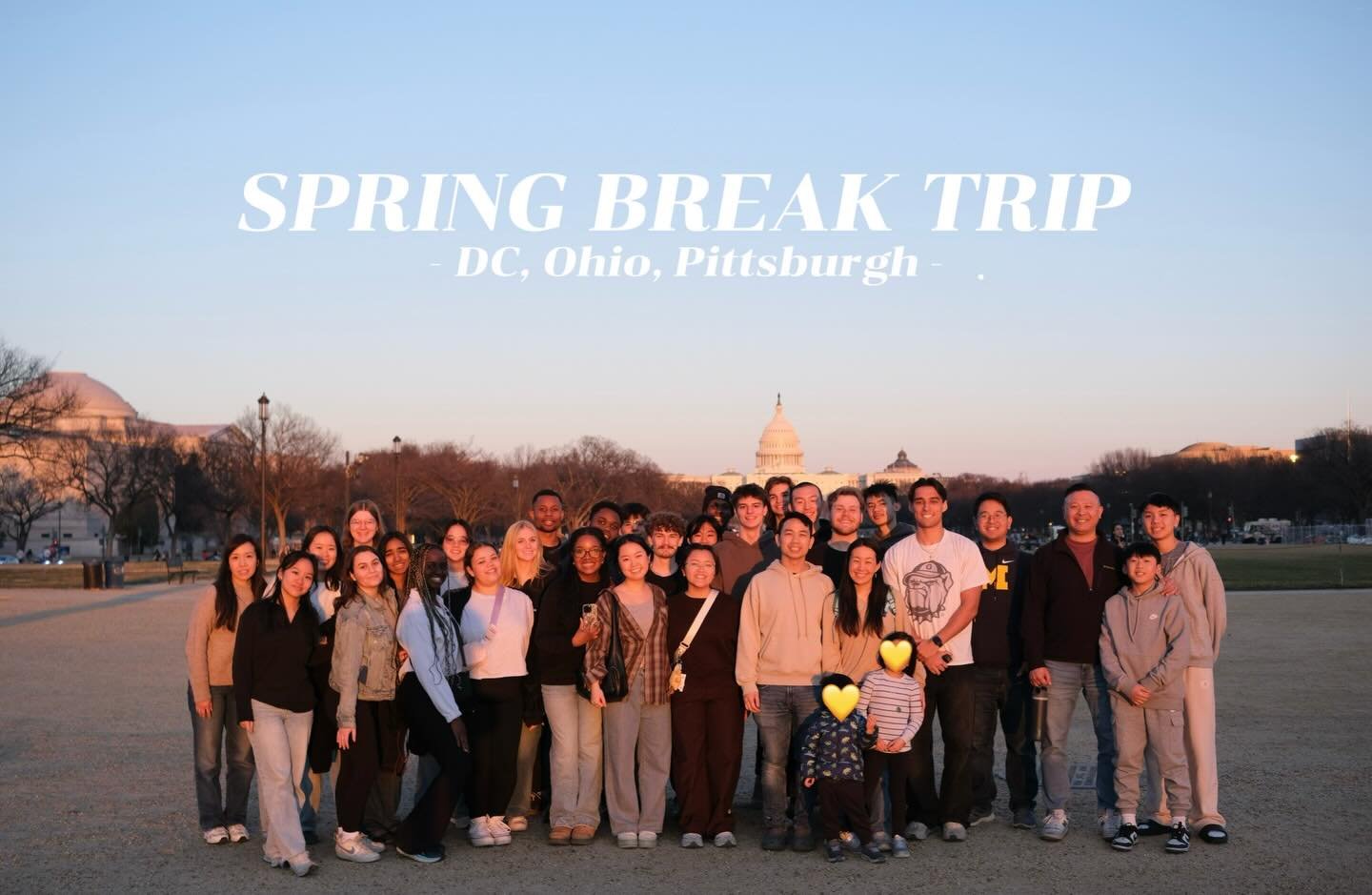We went on our DC spring break trip this past week! Combined with our Ann Arbor fellowship, we had a lot of fun visiting museums, seeing memorials, eating good food, and hanging out :) see you all soon!!