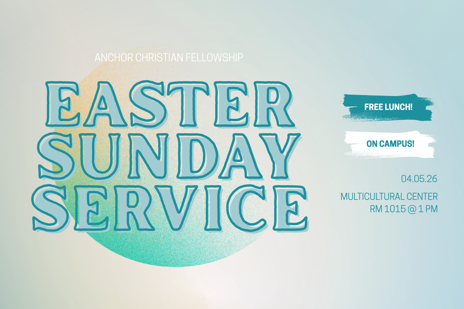 Anchor MSU flyer on Easter Sunday Service