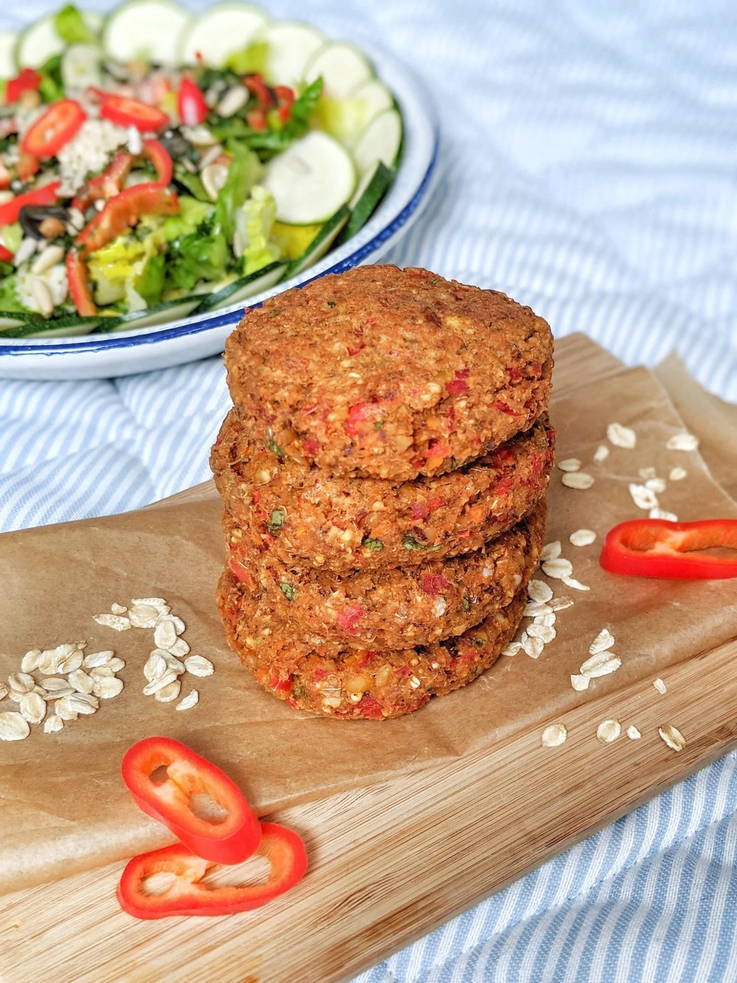 Knusprige Kichererbsen-Patties - vegan, glutenfrei & ohne Fett