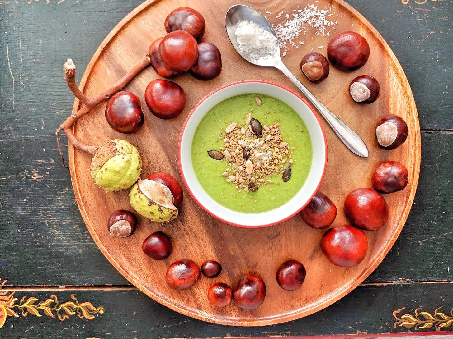Erbsen-Kokossuppe mit Ingwer