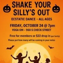 Join Mary Oct 24th at 7 pm for a family fun ecstatic dance. Costumes welcome. Price is for the whole family! Register here https://momence.com/s/123510367