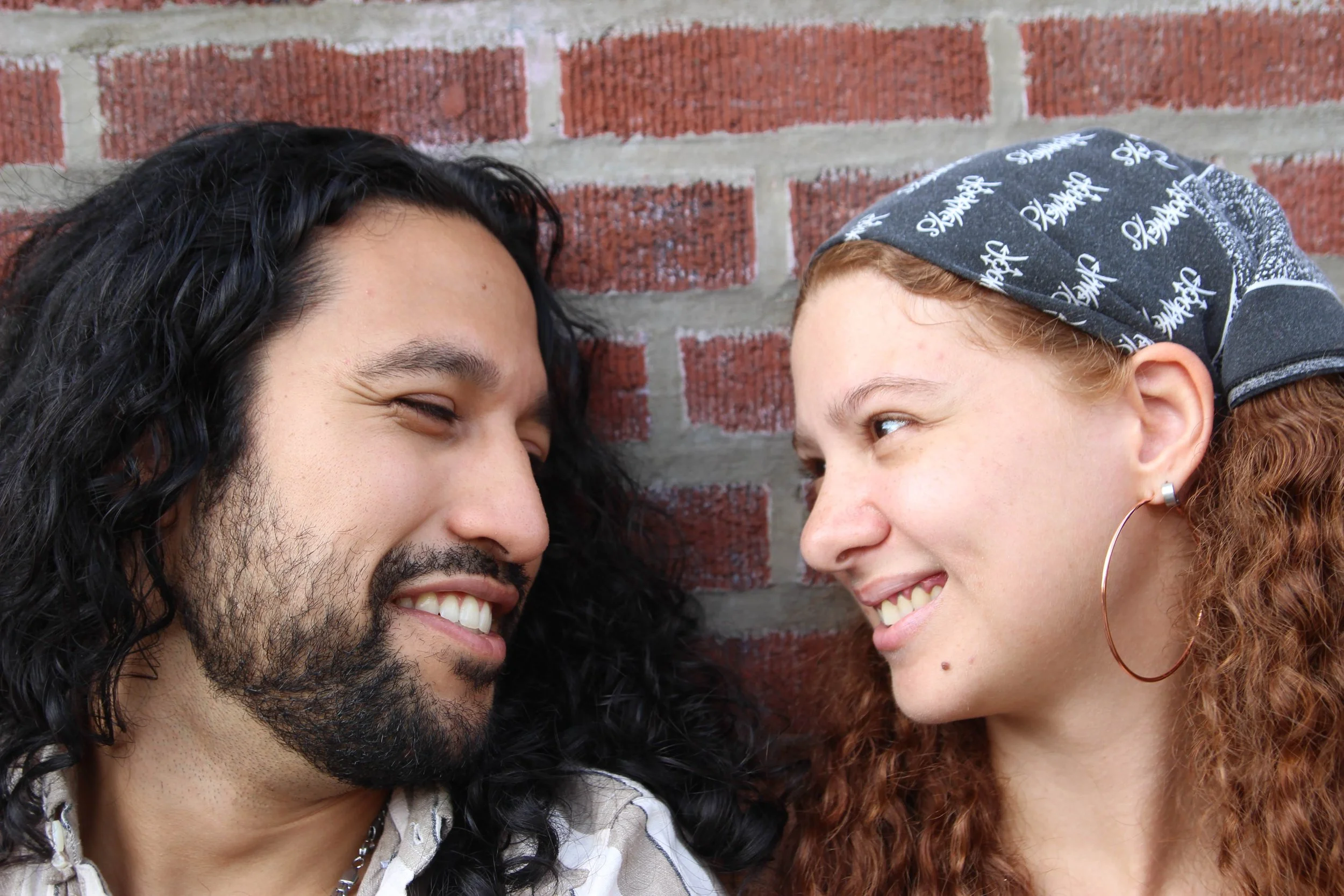 Jo and Autumn Brick Wall.JPG