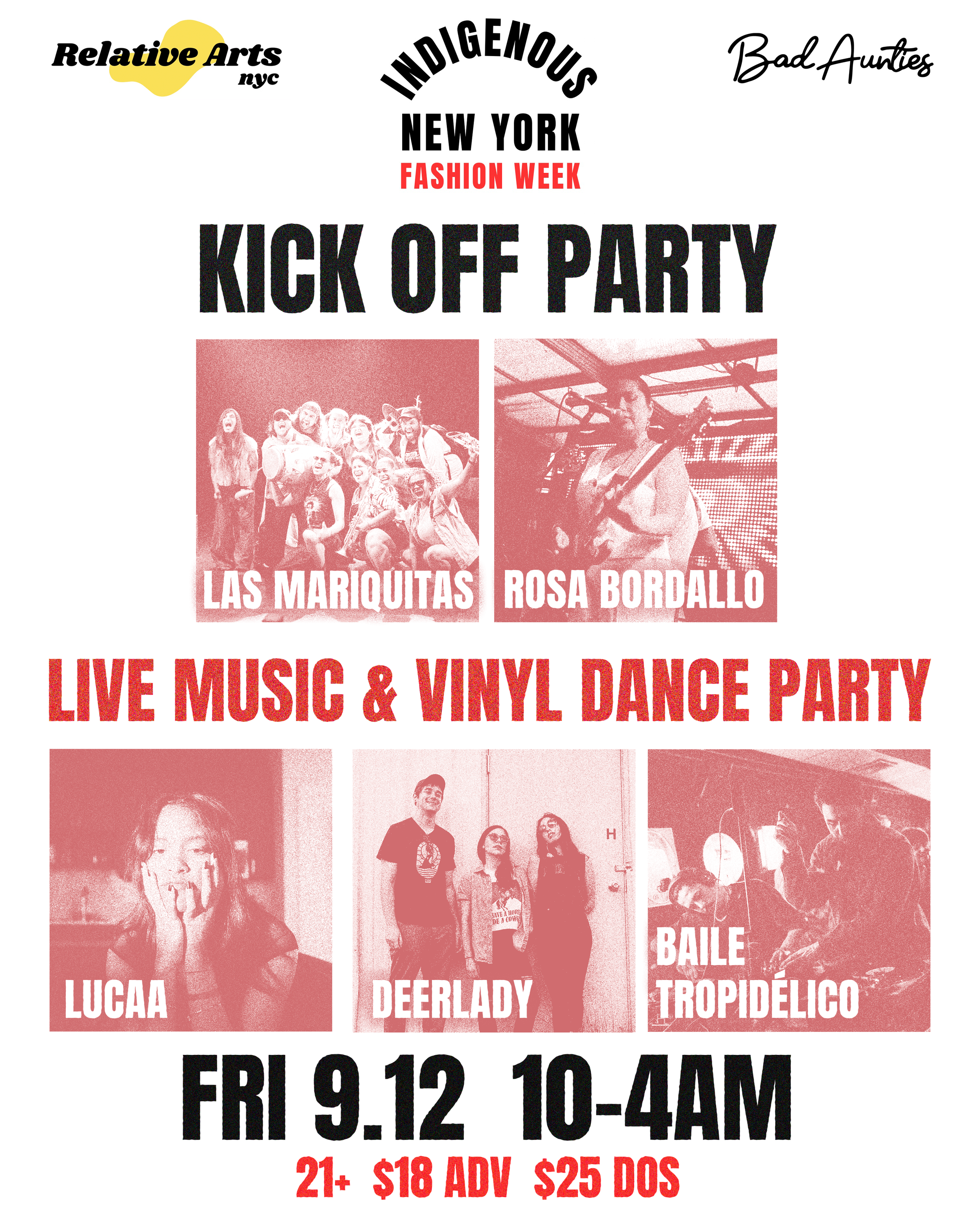 bad aunties PRESENT the INYFW live music and dancing kick off party