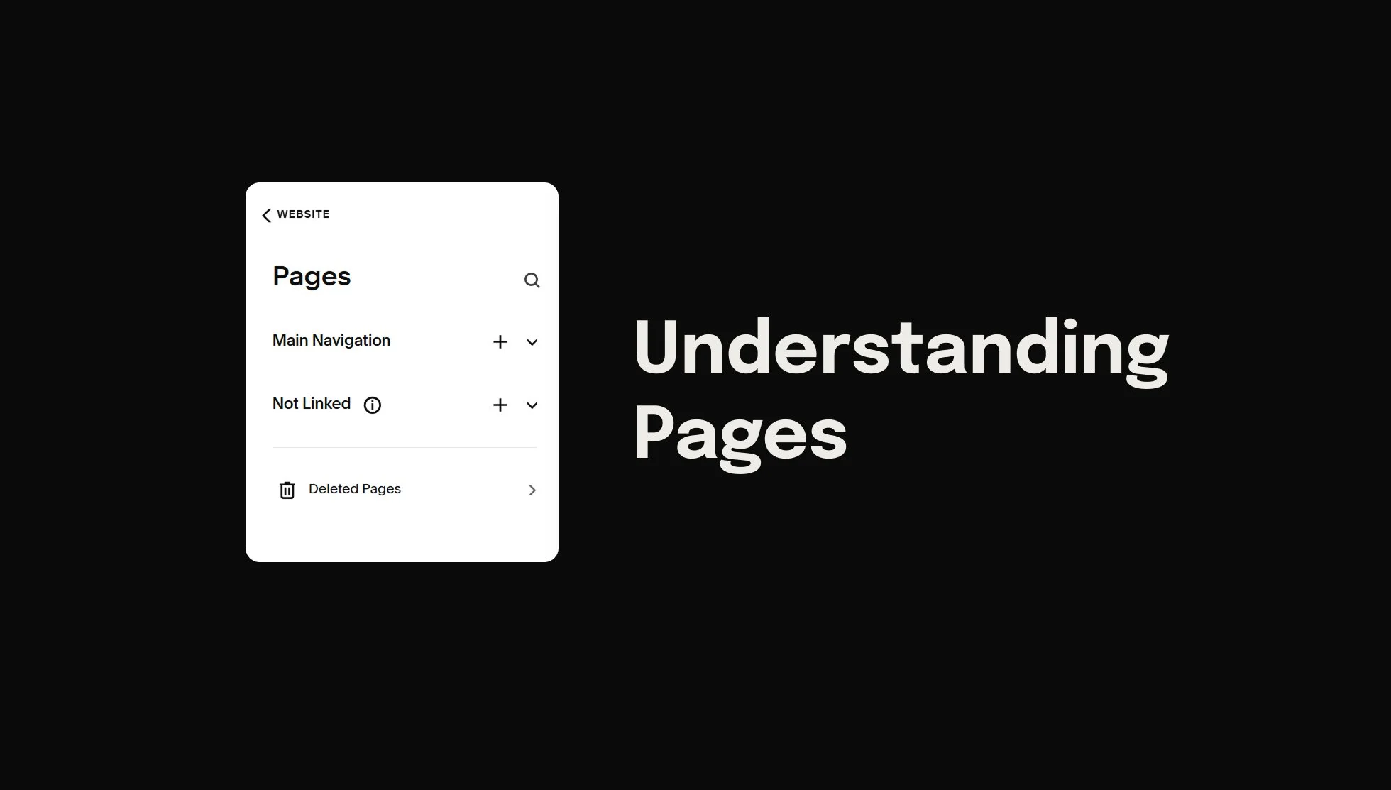 Understanding Pages and Dropdown Menus