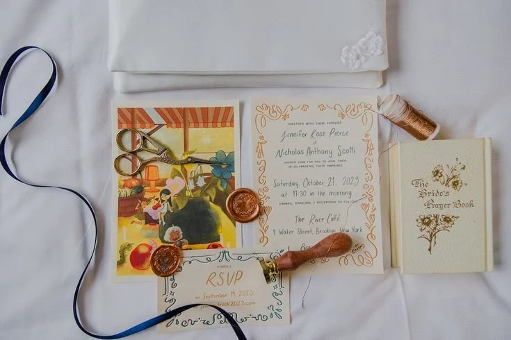 Wedding Invitation Suite for Newlyweds at The River Cafe.jpeg