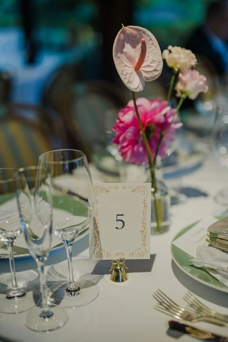 Wedding Table Numbers for Newlyweds at The River Cafe (1).jpeg