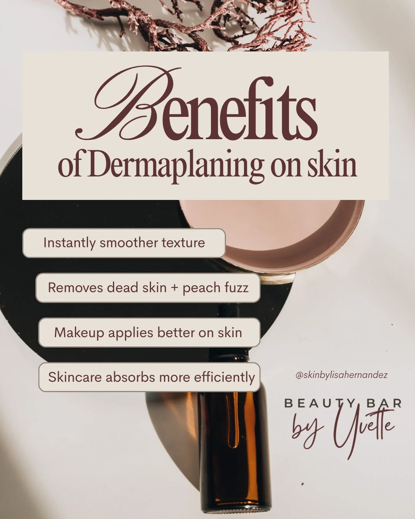 Wondering how to get that smooth, glowing skin? ✨

Dermaplaning removes dead skin and peach fuzz, making makeup glide on effortlessly. 

Let&rsquo;s chat about how this treatment can elevate your skincare routine! 

#skincarebylisahernandez #beautyba