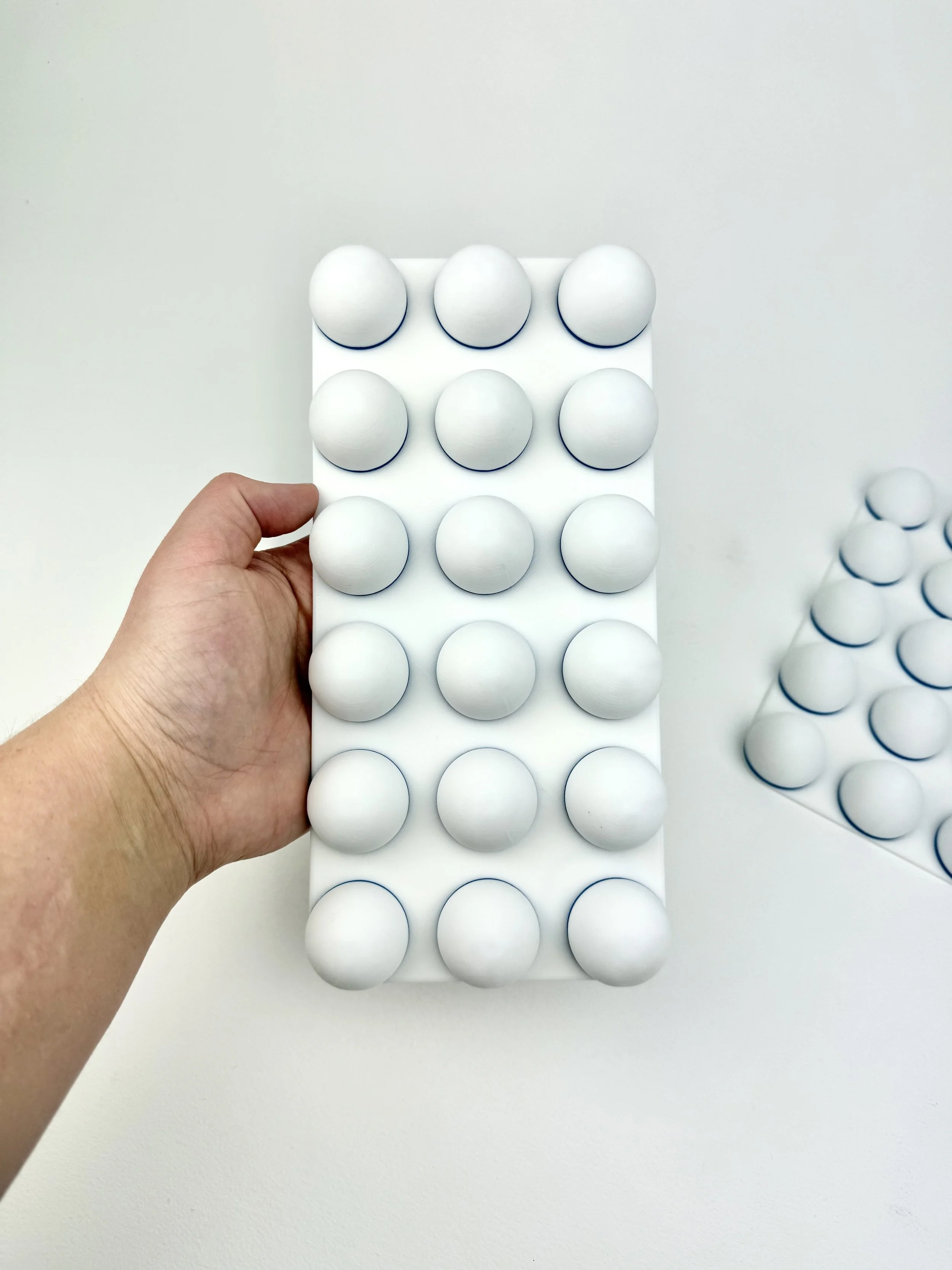 Quail Egg Tray Drape Form