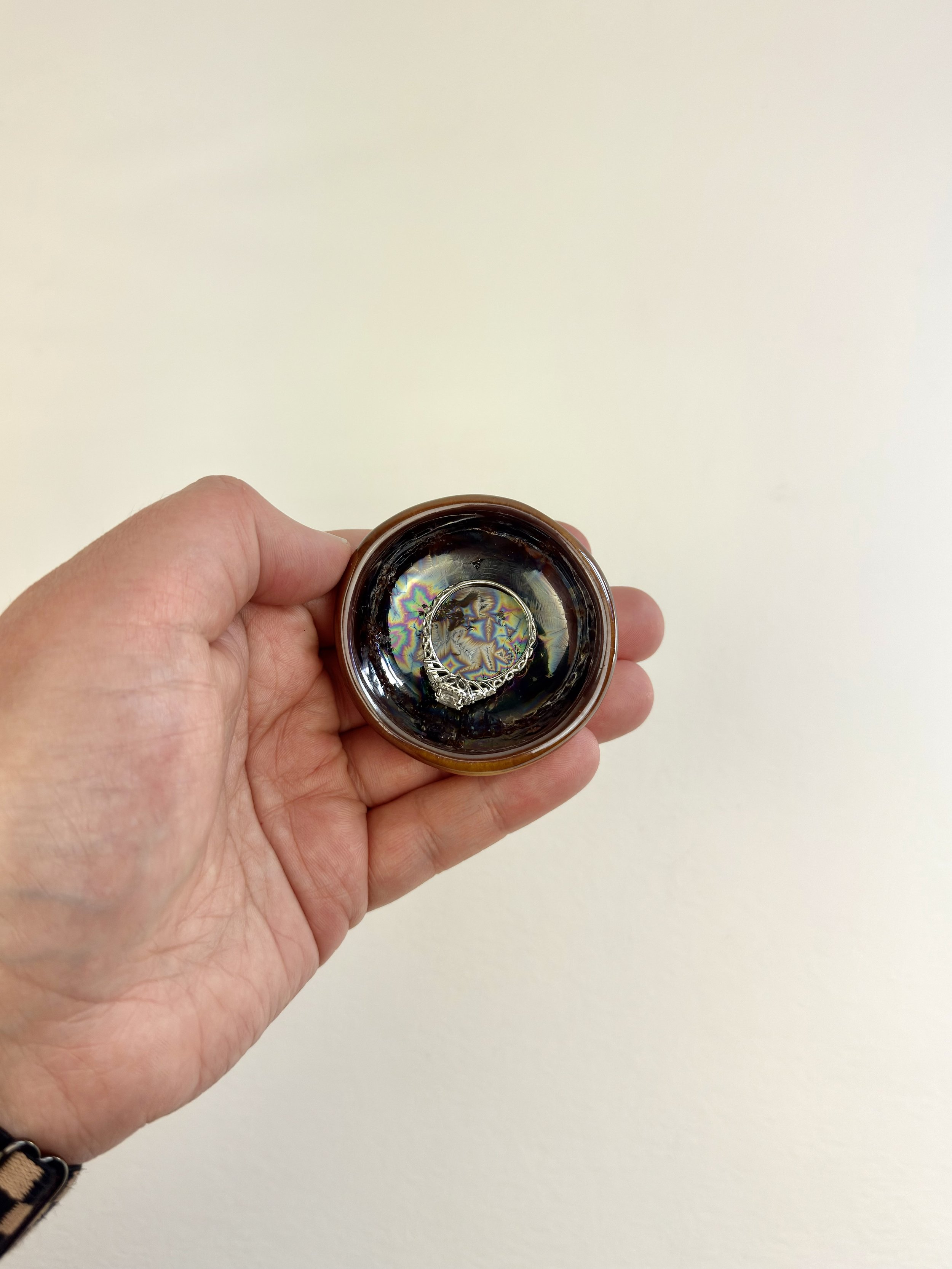 Dark Matter Porcelain Tiny Ring Dish