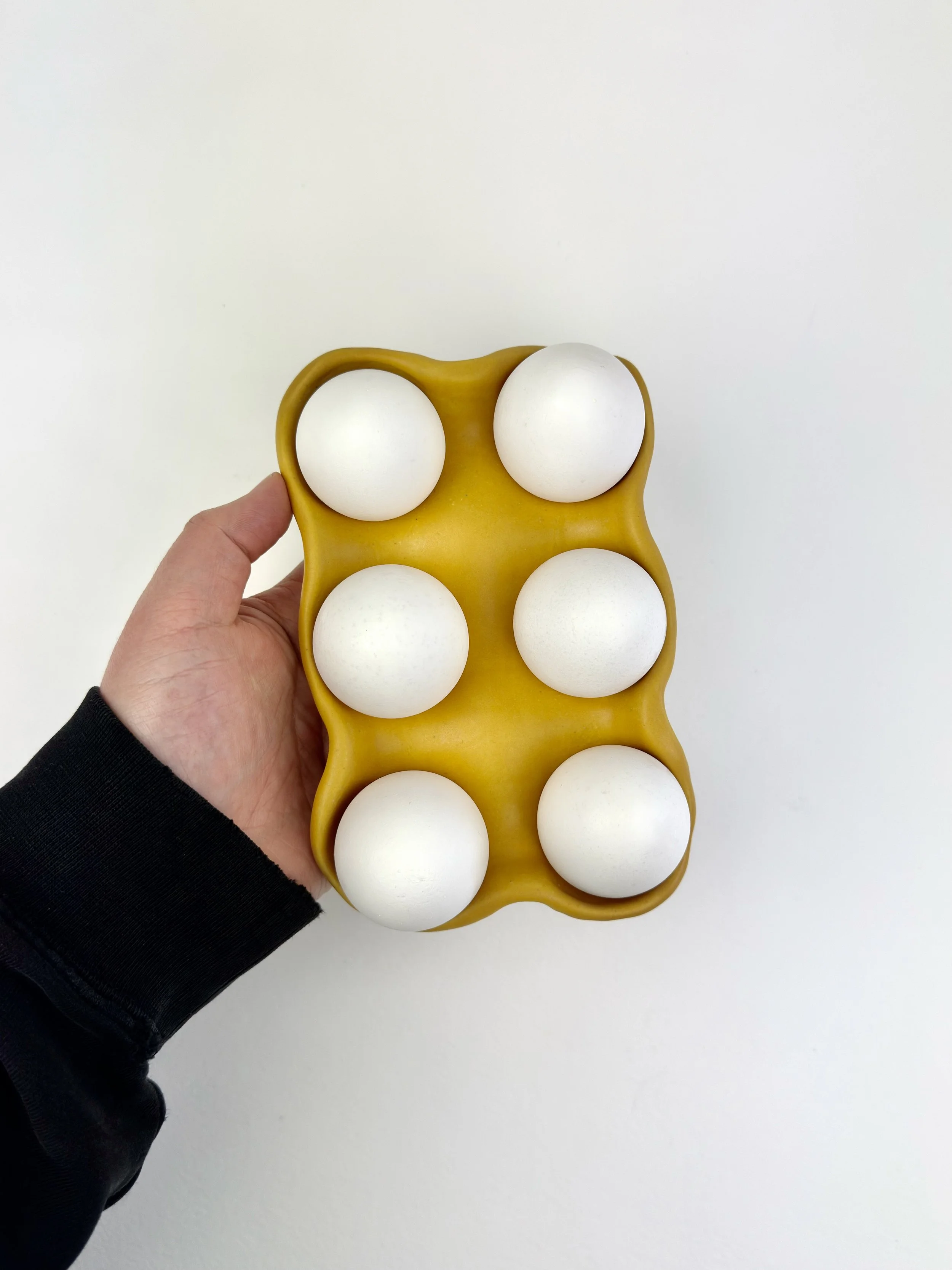 Mustard Yellow 6 Chicken Egg Carton