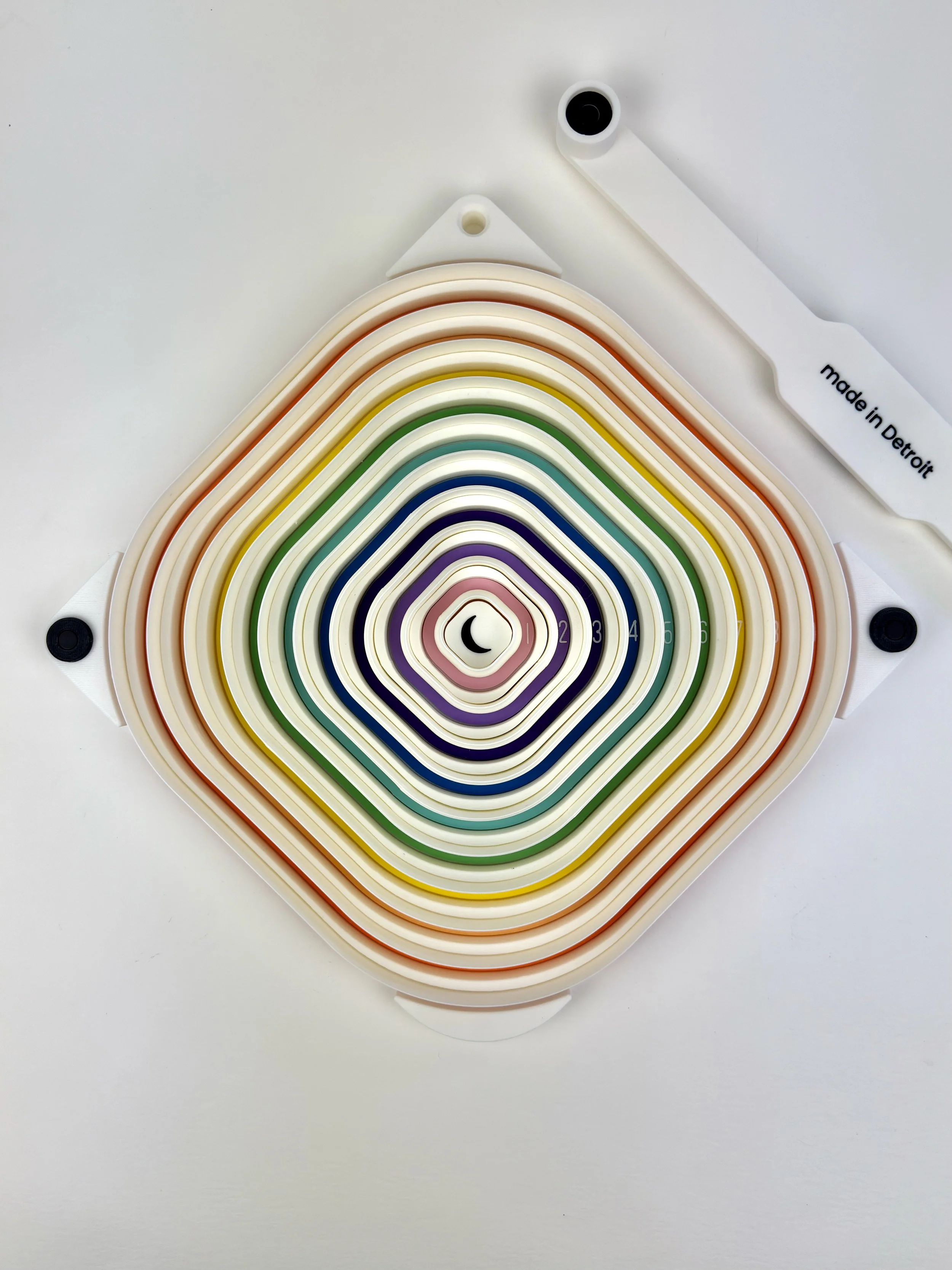 Rainbow Rounded Square Cutter Set