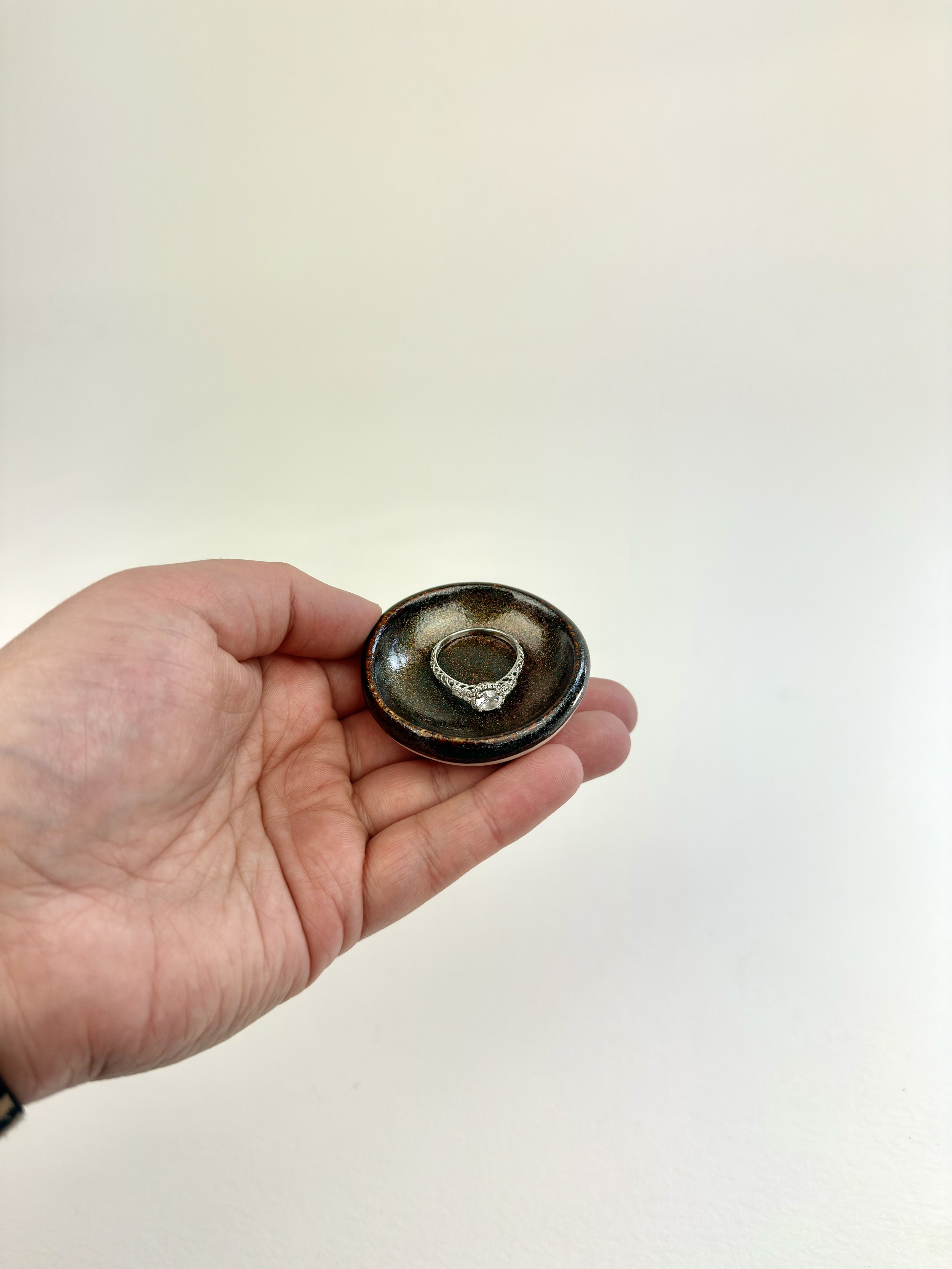 Cosmic Gold Dust Porcelain Tiny Ring Dish