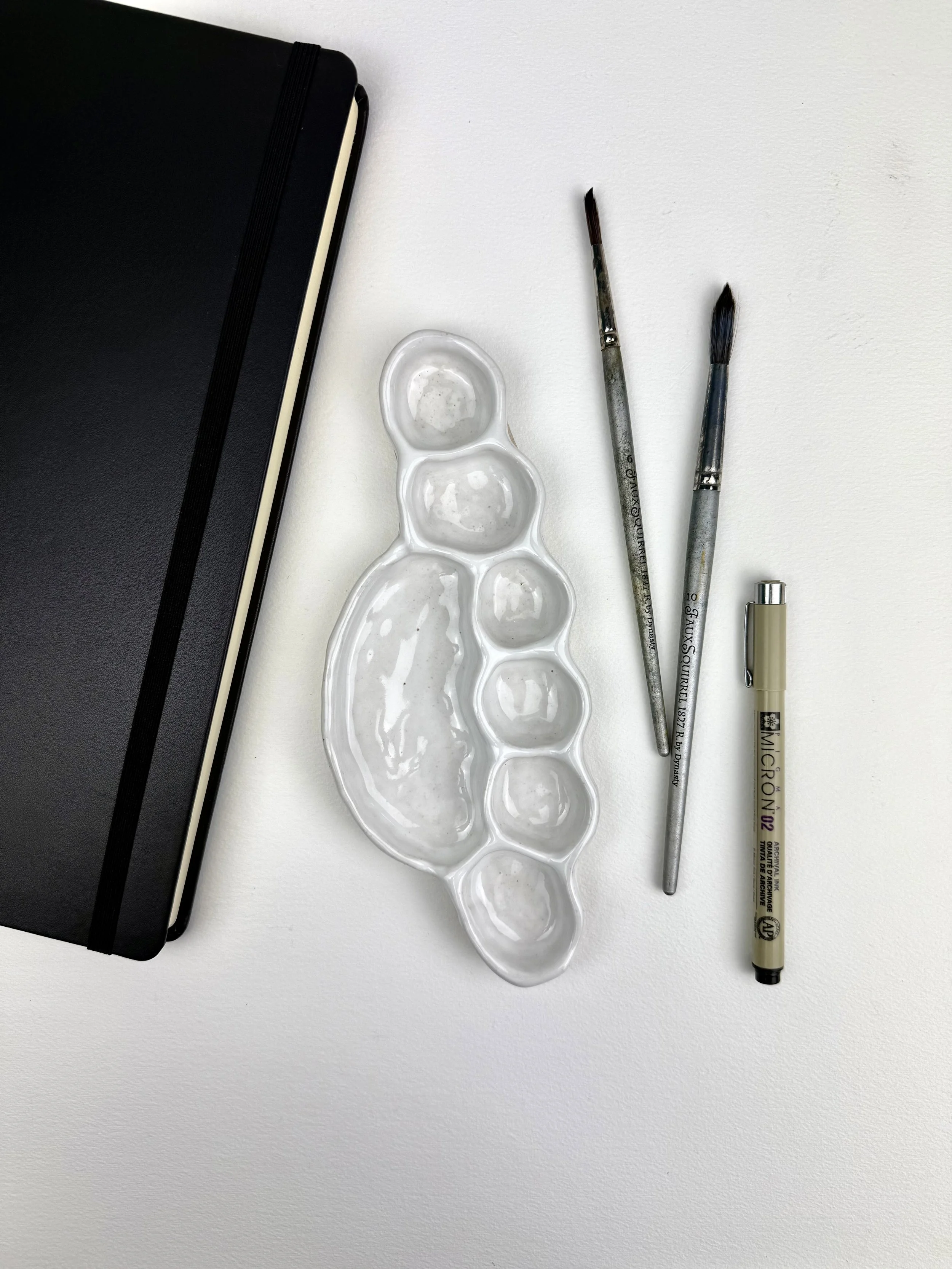 Artist Palette - Ceramic Watercolor Paint Palette