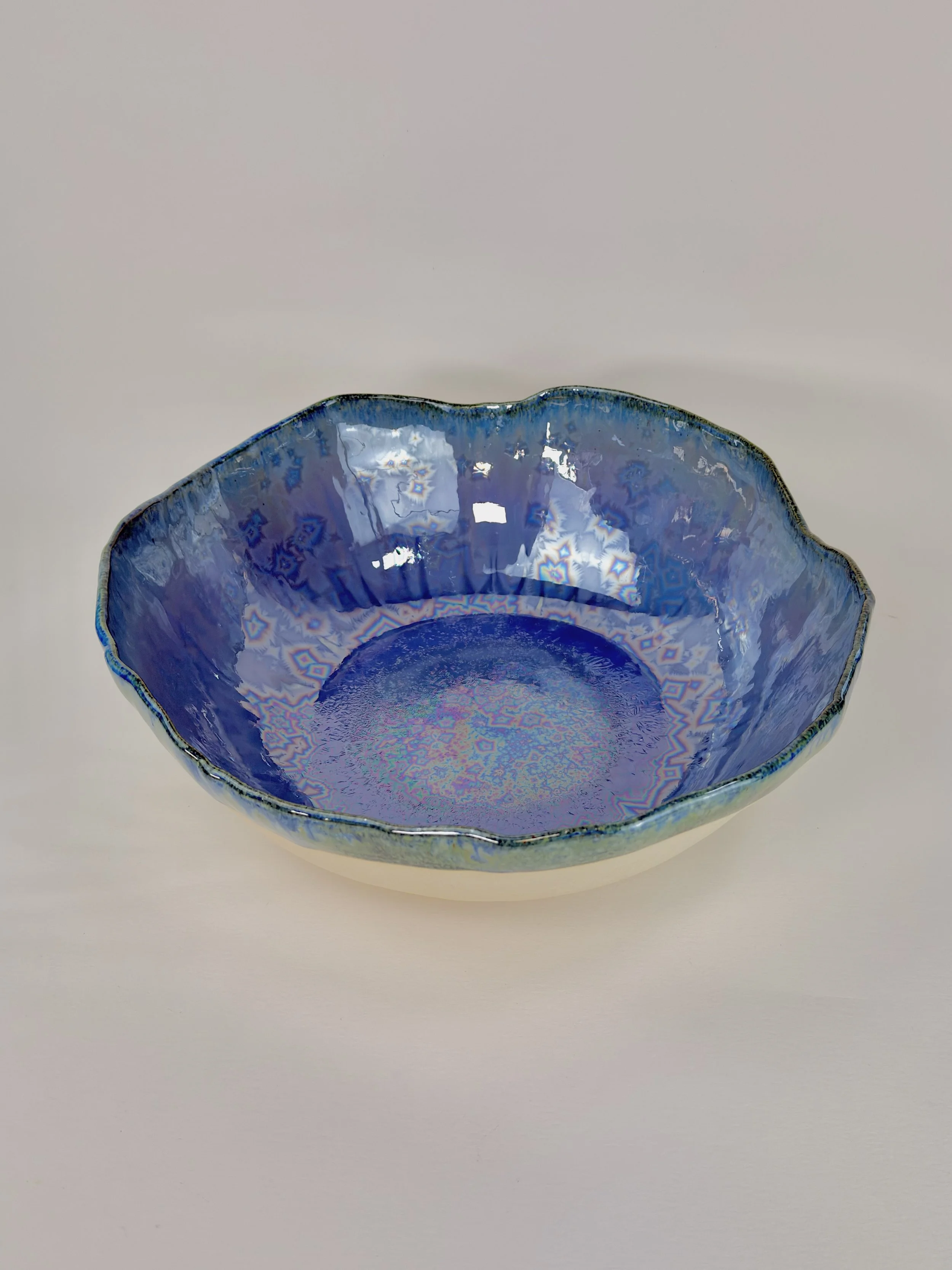 Giant Blue Crystal Bowl