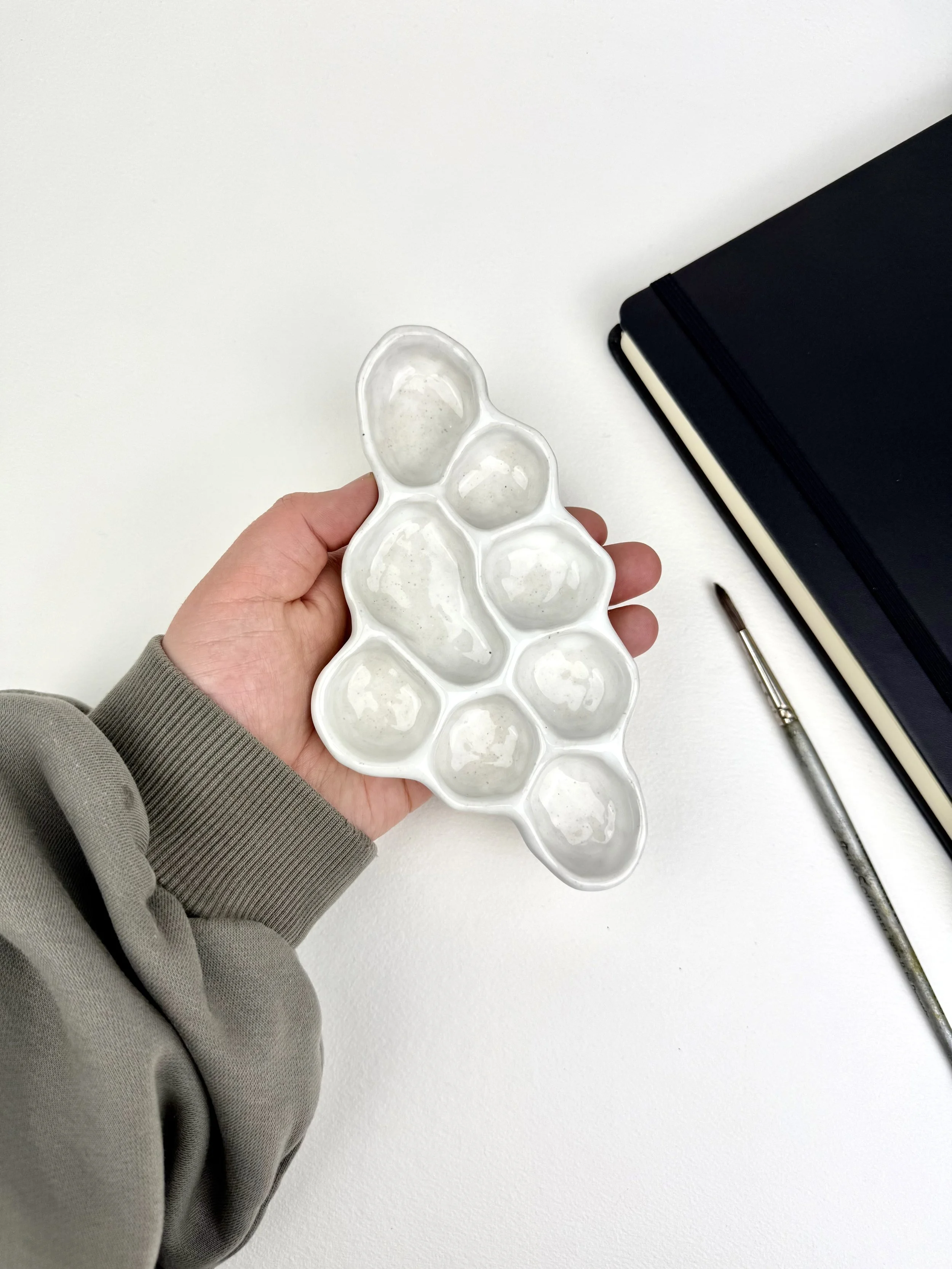 Artist Palette - Ceramic Watercolor Paint Palette